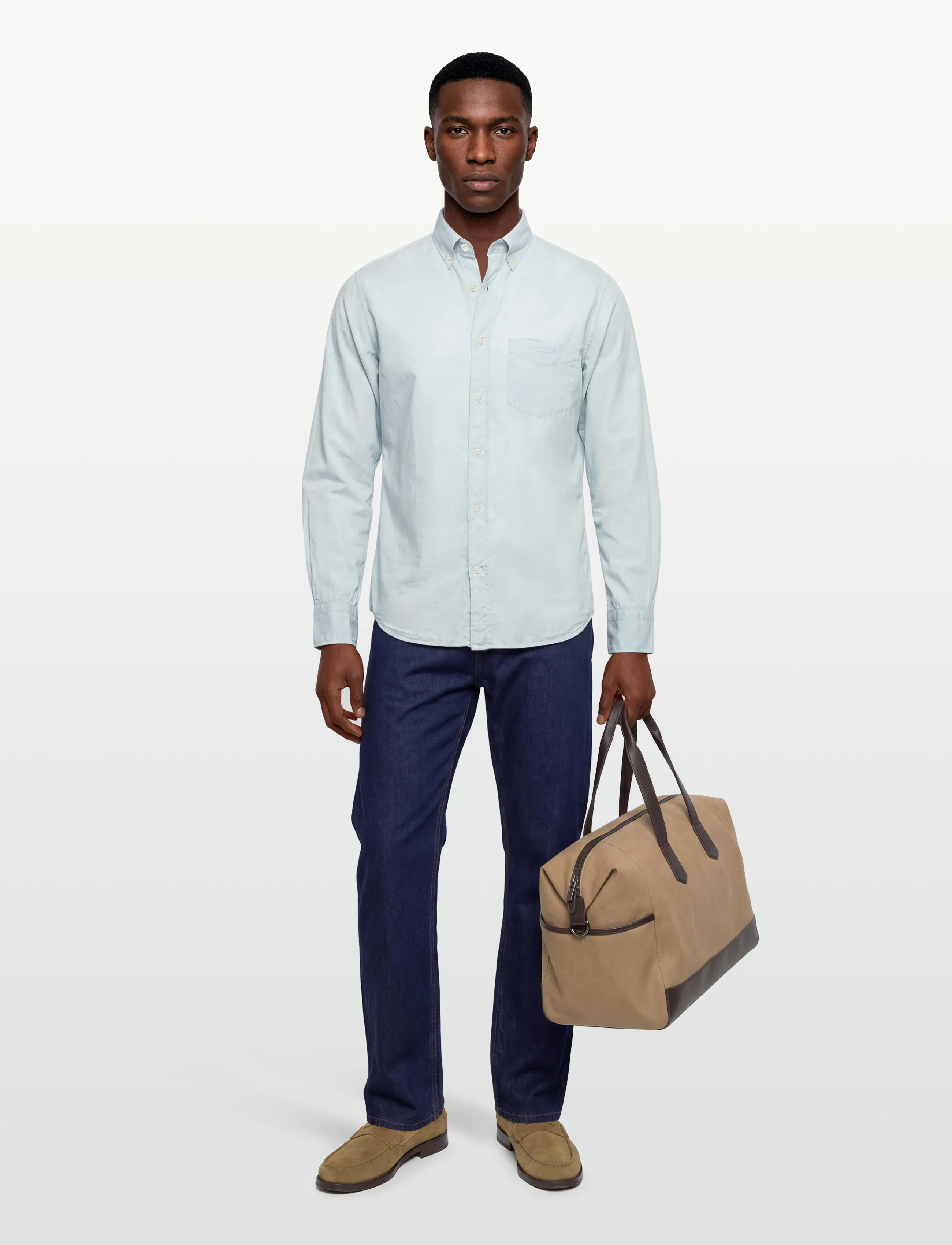 Gant REG SUNFADED VOILE SHIRT - Vabaajasärgid - FRESH BLUE / blue