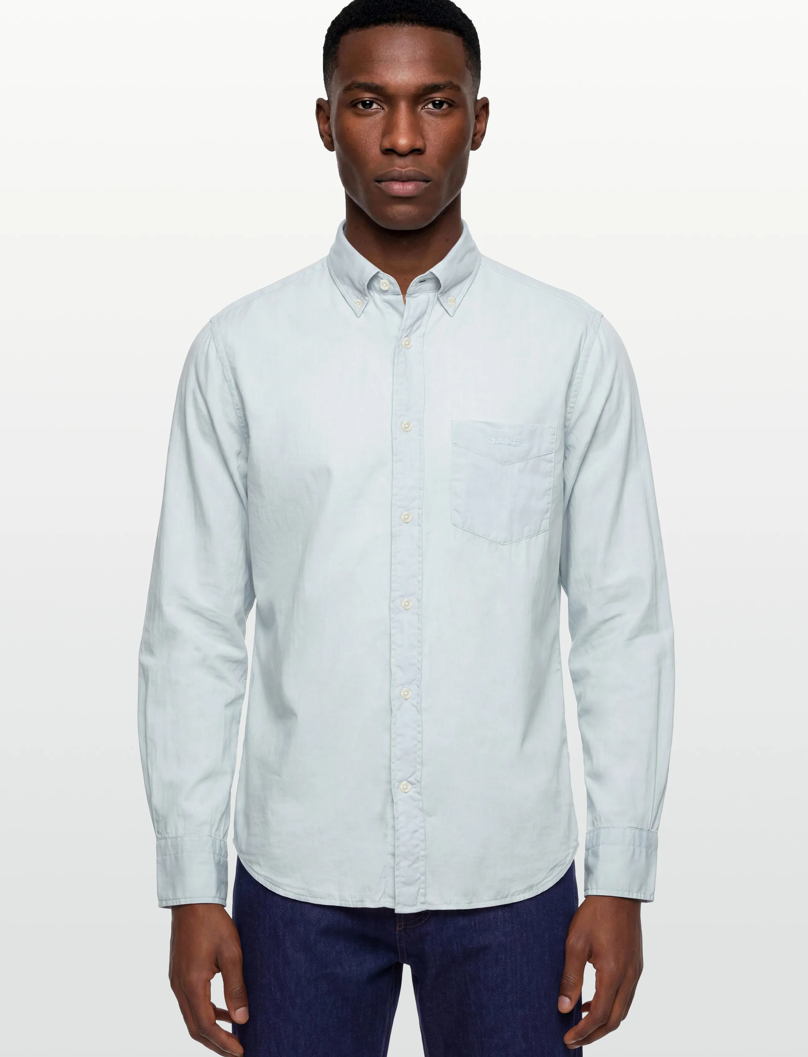 Gant - REG SUNFADED VOILE SHIRT - freizeithemden - fresh blue - 3