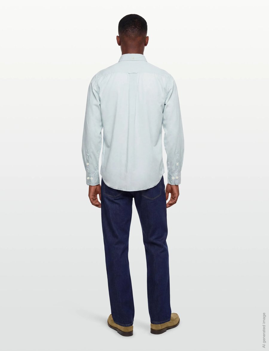 Gant - REG SUNFADED VOILE SHIRT - freizeithemden - fresh blue - 4
