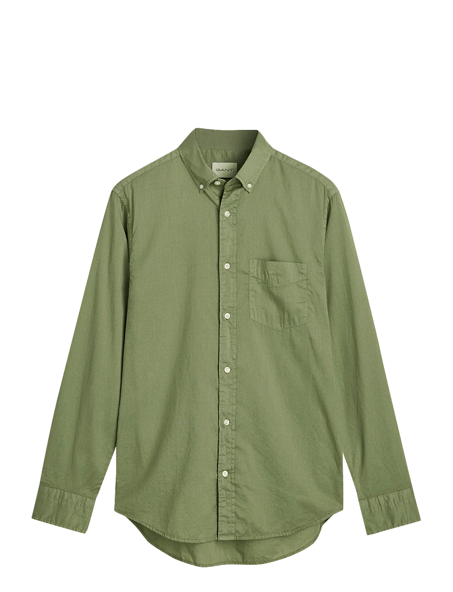 Gant - REG SUNFADED VOILE SHIRT - casual skjorter - kalamata green - 1