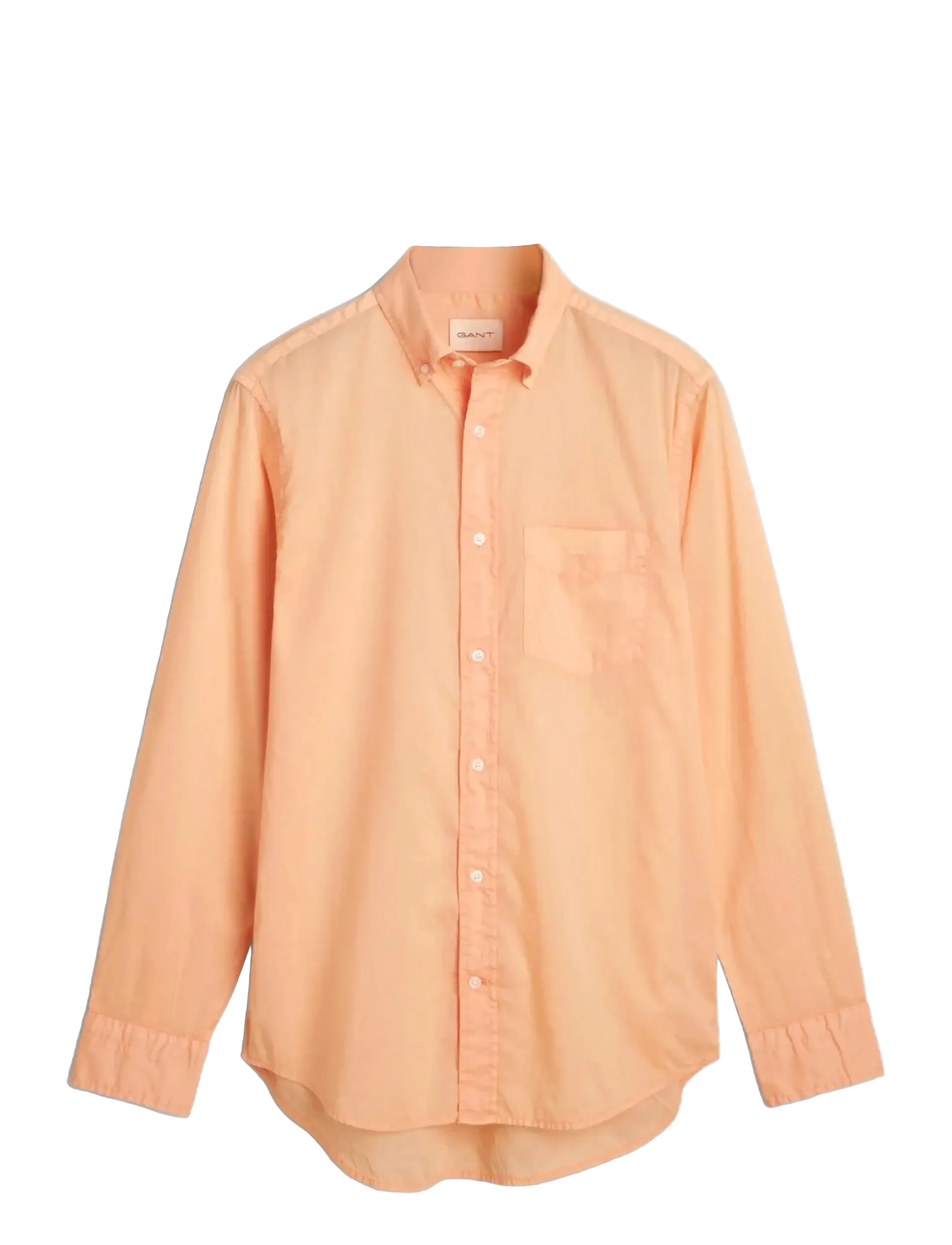 REG SUNFADED VOILE SHIRT - PEACHY ORANGE