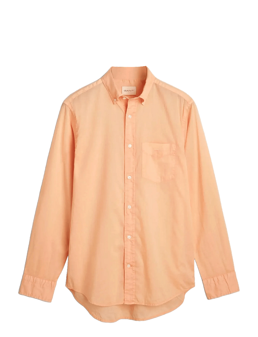 Gant - REG SUNFADED VOILE SHIRT - chemises décontractées - peachy orange - 1