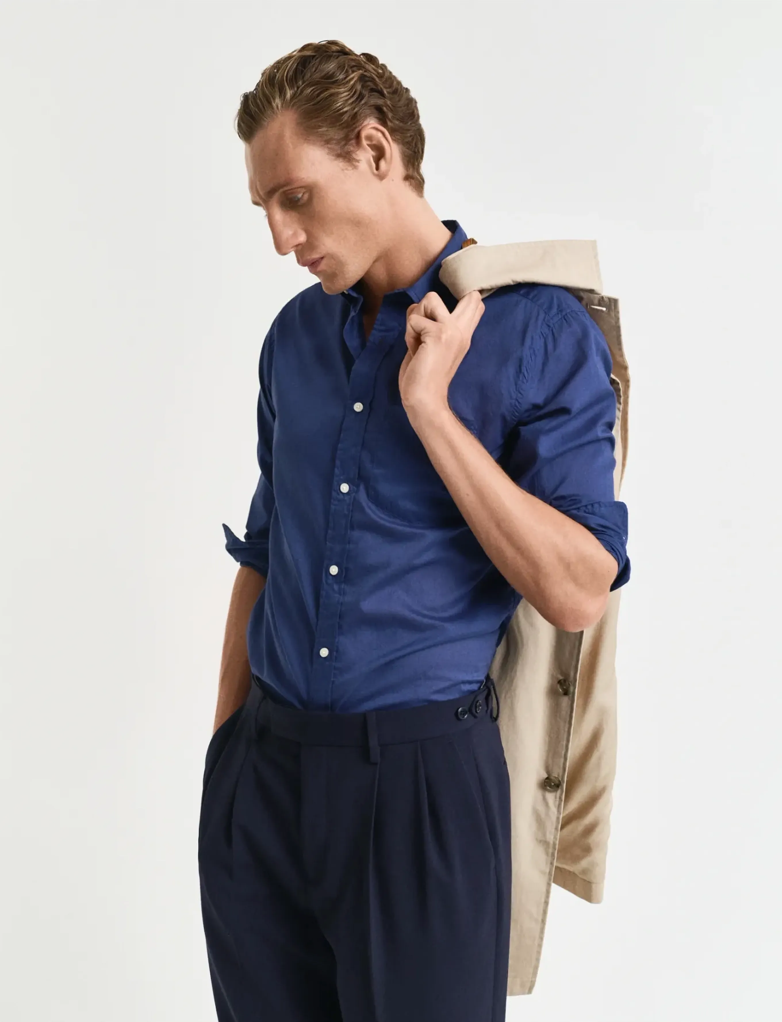 Gant REG SUNFADED VOILE SHIRT - Skjorter - PERSIAN BLUE / blue
