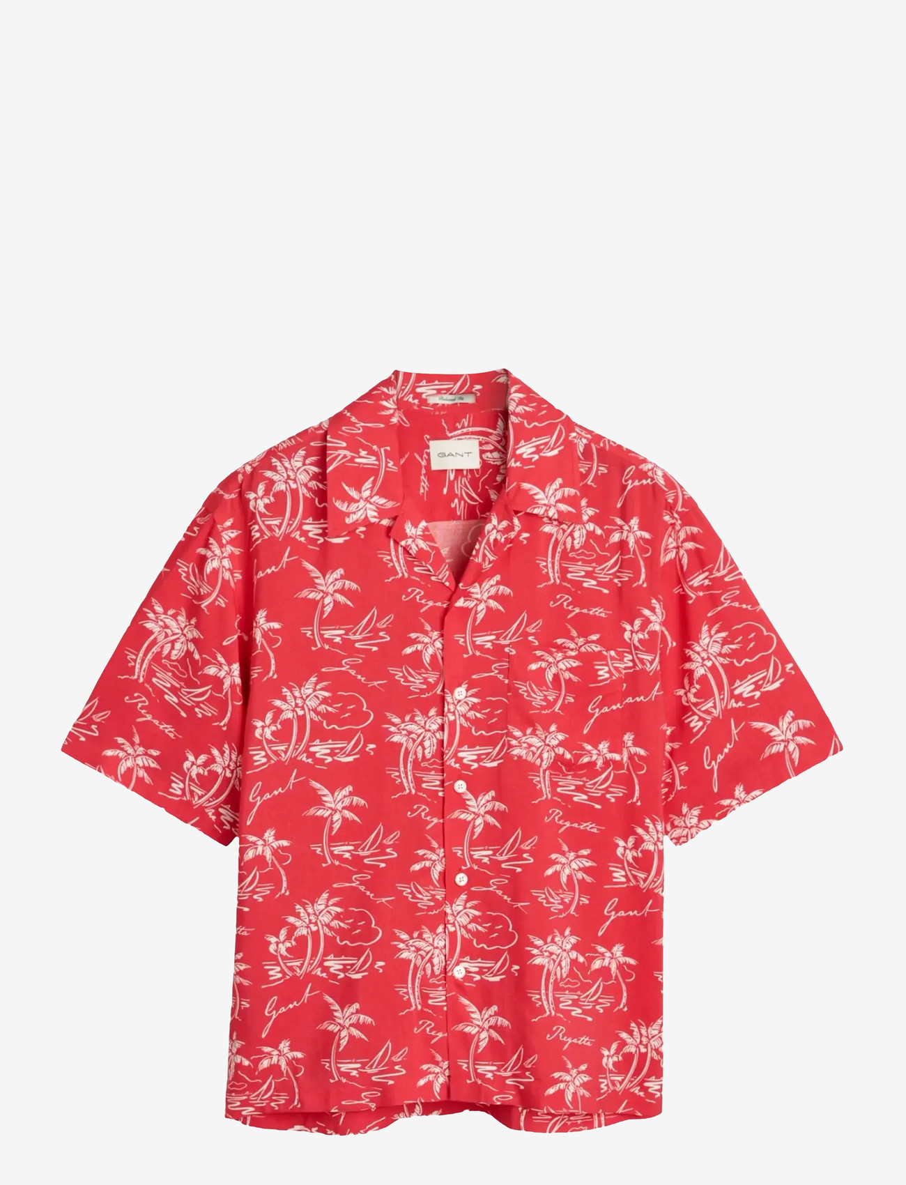 GANT - REL ISLAND PRINT SHIRT - basic skjortor - watermelon red - 0