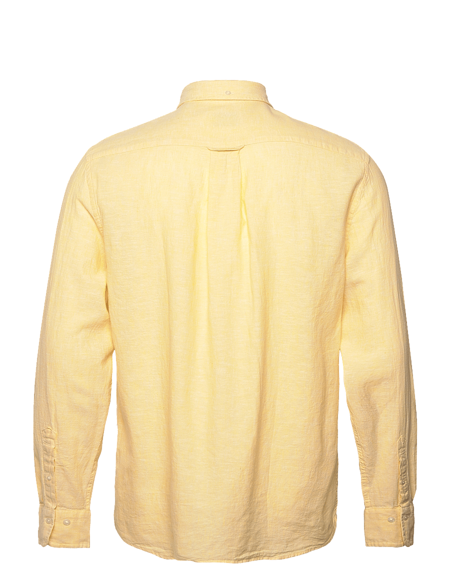 Gant - REG COTTON LINEN SHIRT - hørskjorter - banana yellow - 2