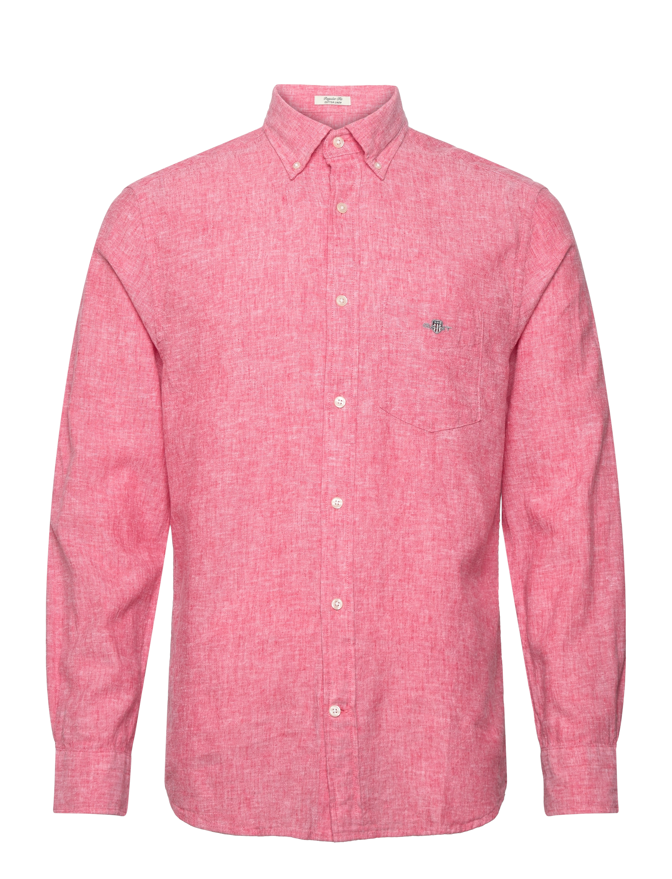 Gant - REG COTTON LINEN SHIRT - hørskjorter - brick red - 1