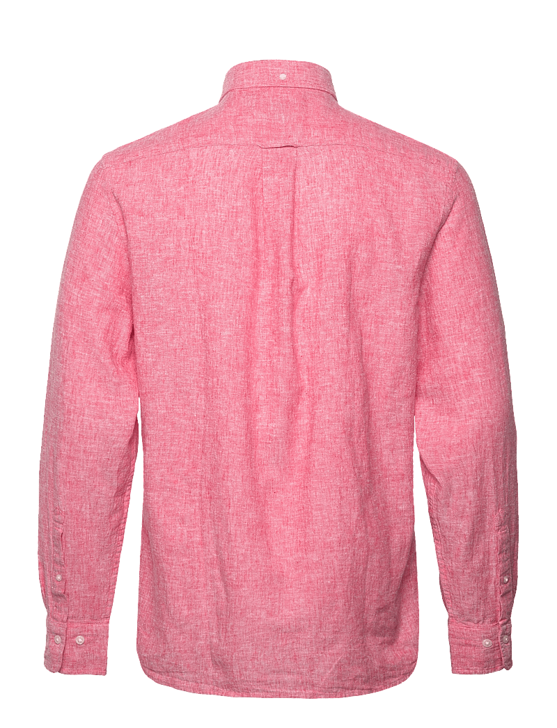 GANT - REG COTTON LINEN SHIRT - basic skjortor - brick red - 1