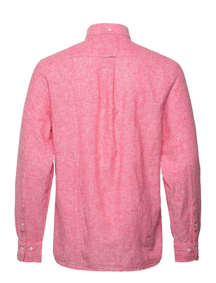 Gant - REG COTTON LINEN SHIRT - hørskjorter - brick red - 2