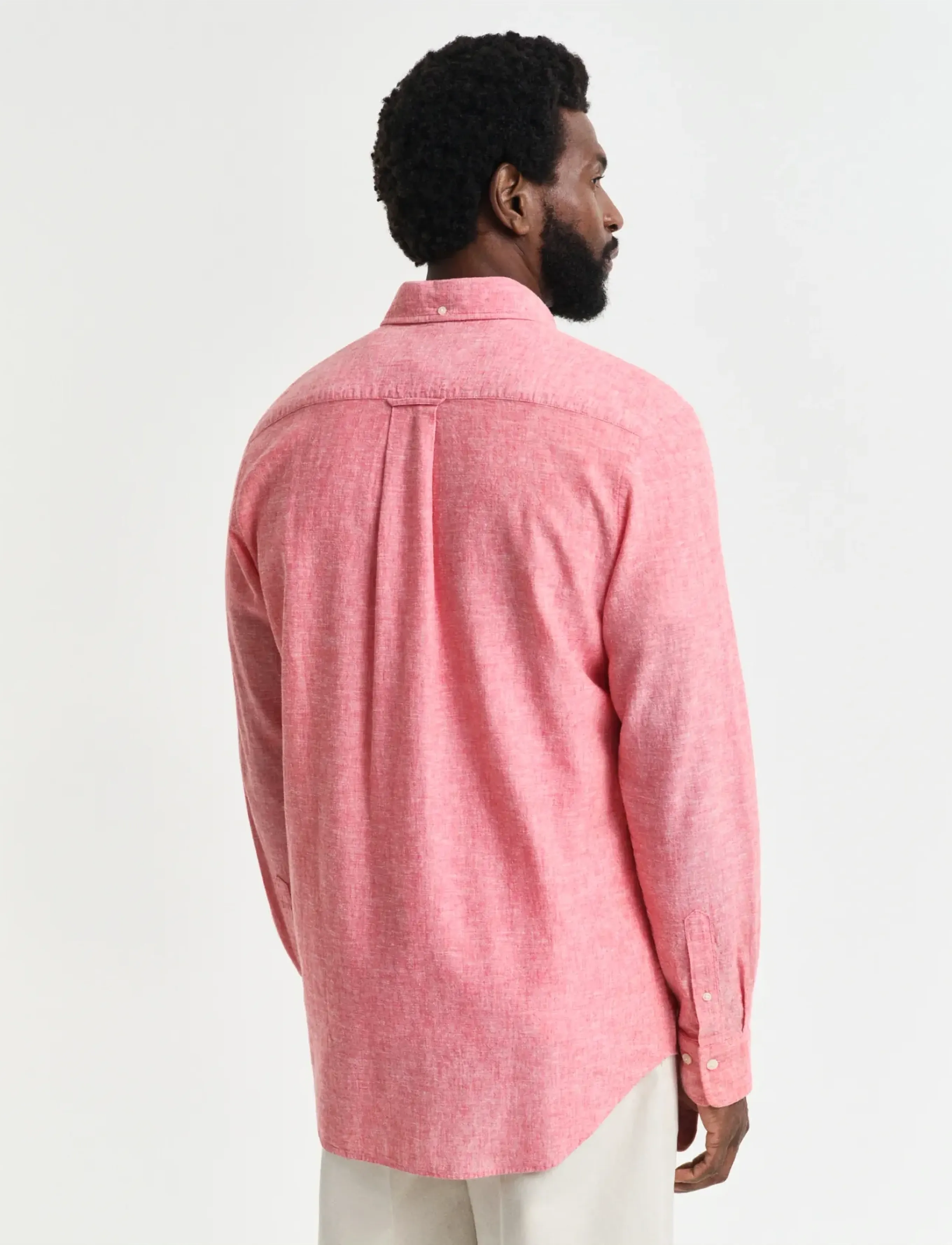 Gant - REG COTTON LINEN SHIRT - hørskjorter - brick red - 3
