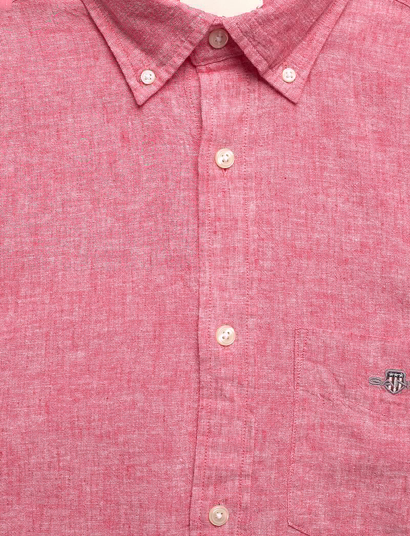 GANT - REG COTTON LINEN SHIRT - basic skjortor - brick red - 2