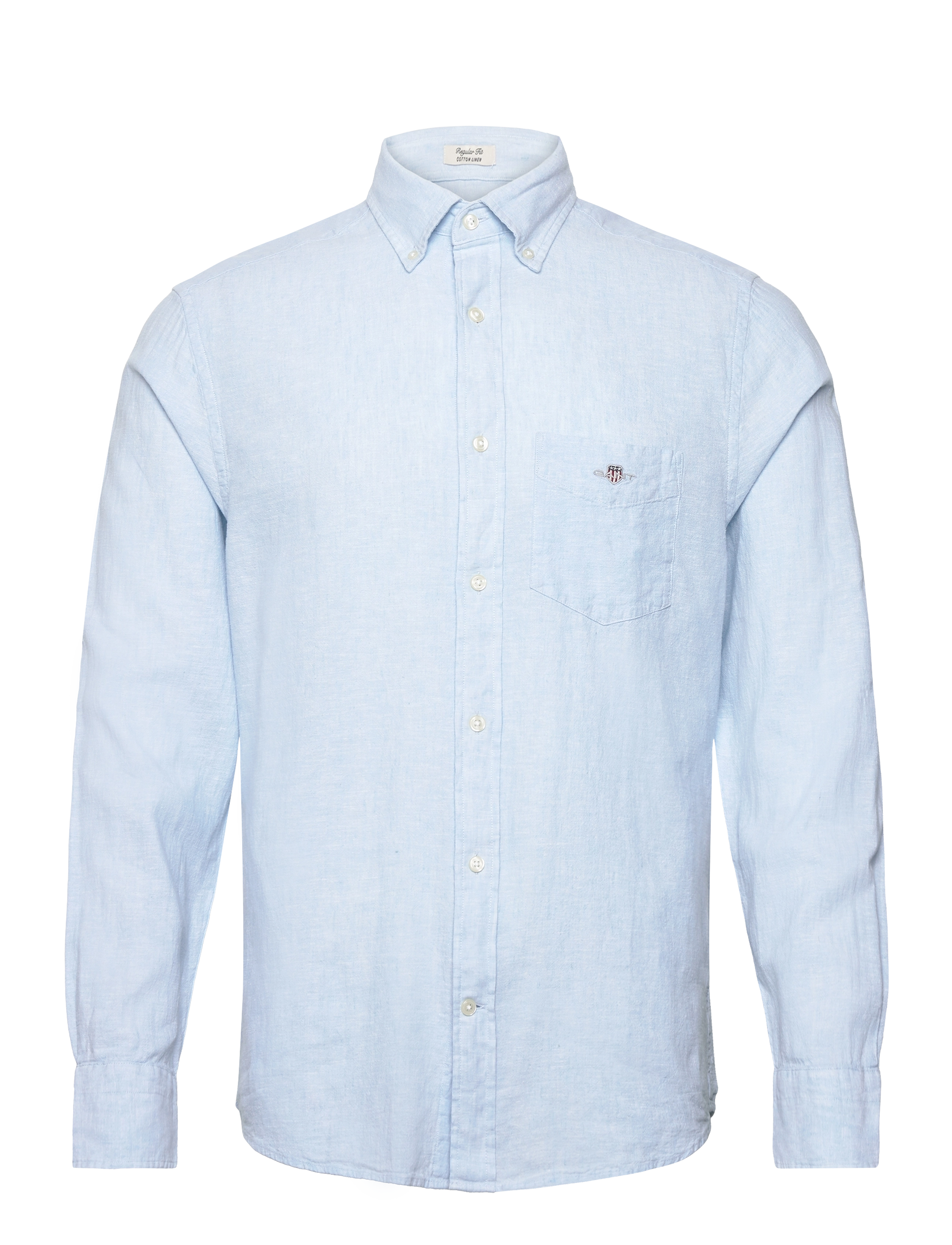 Gant REG COTTON LINEN SHIRT - Shirts - FRESH BLUE / blue