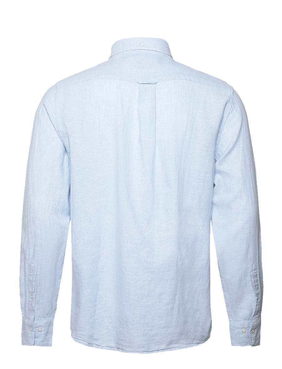 Gant - REG COTTON LINEN SHIRT - hørskjorter - fresh blue - 1