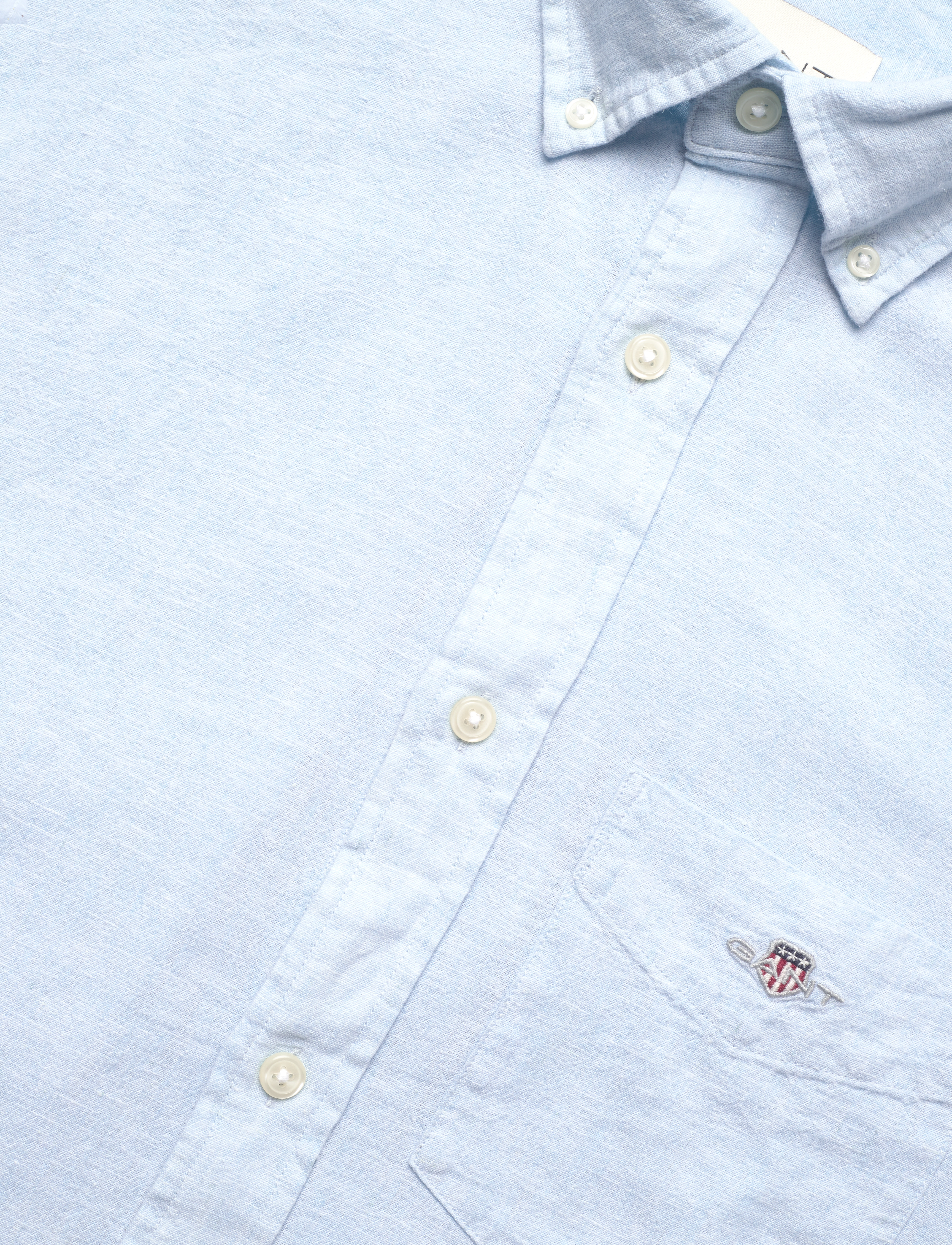 Gant - REG COTTON LINEN SHIRT - hørskjorter - fresh blue - 3
