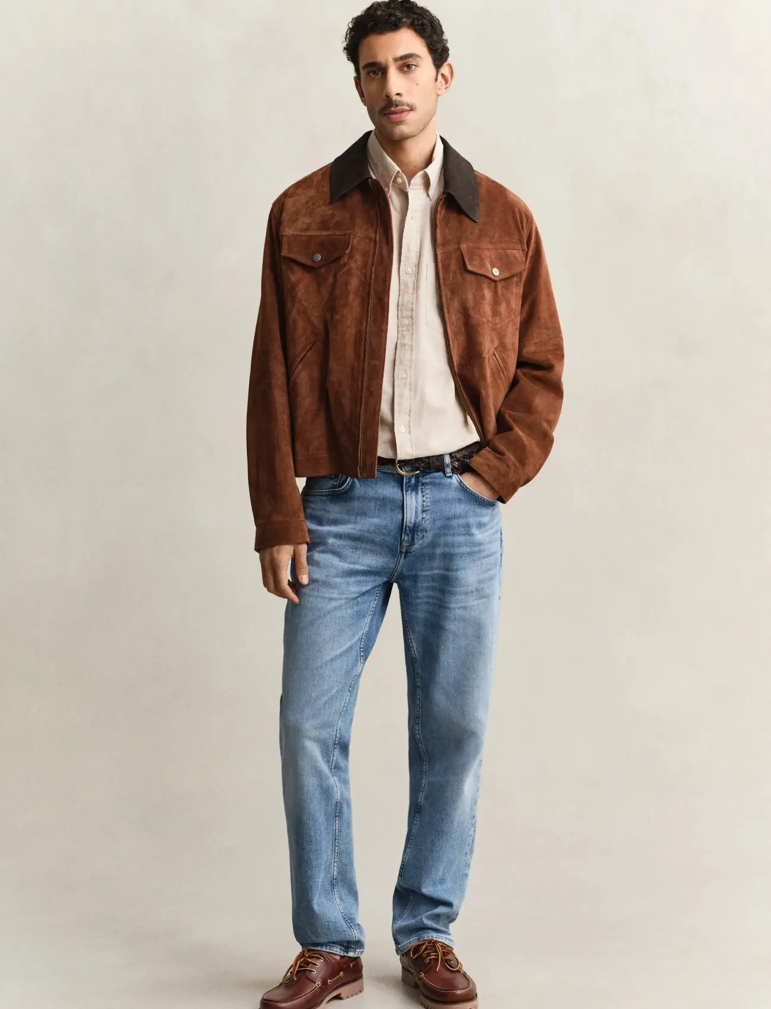 Gant - REG COTTON LINEN SHIRT - hørskjorter - oat beige - 4