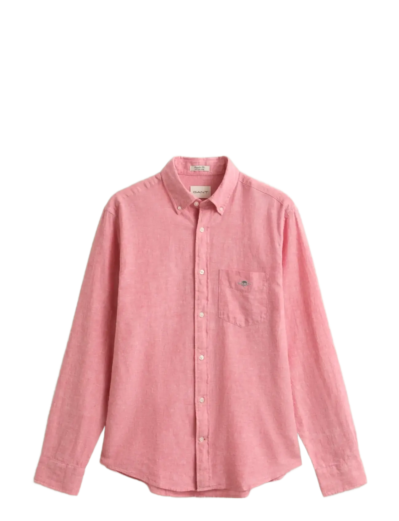 GANT REG COTTON LINEN SHIRT - Shirts - ROSE PINK / pink/rose