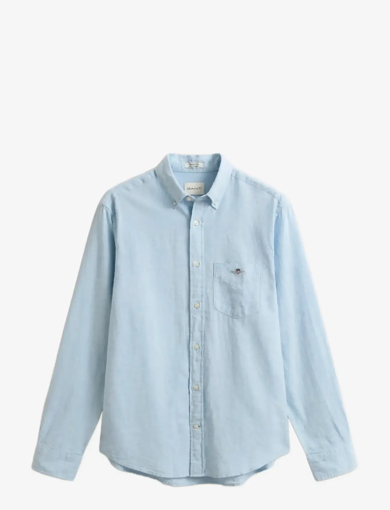 GANT - REG COTTON LINEN SHIRT - hørskjorter - sky blue - 1