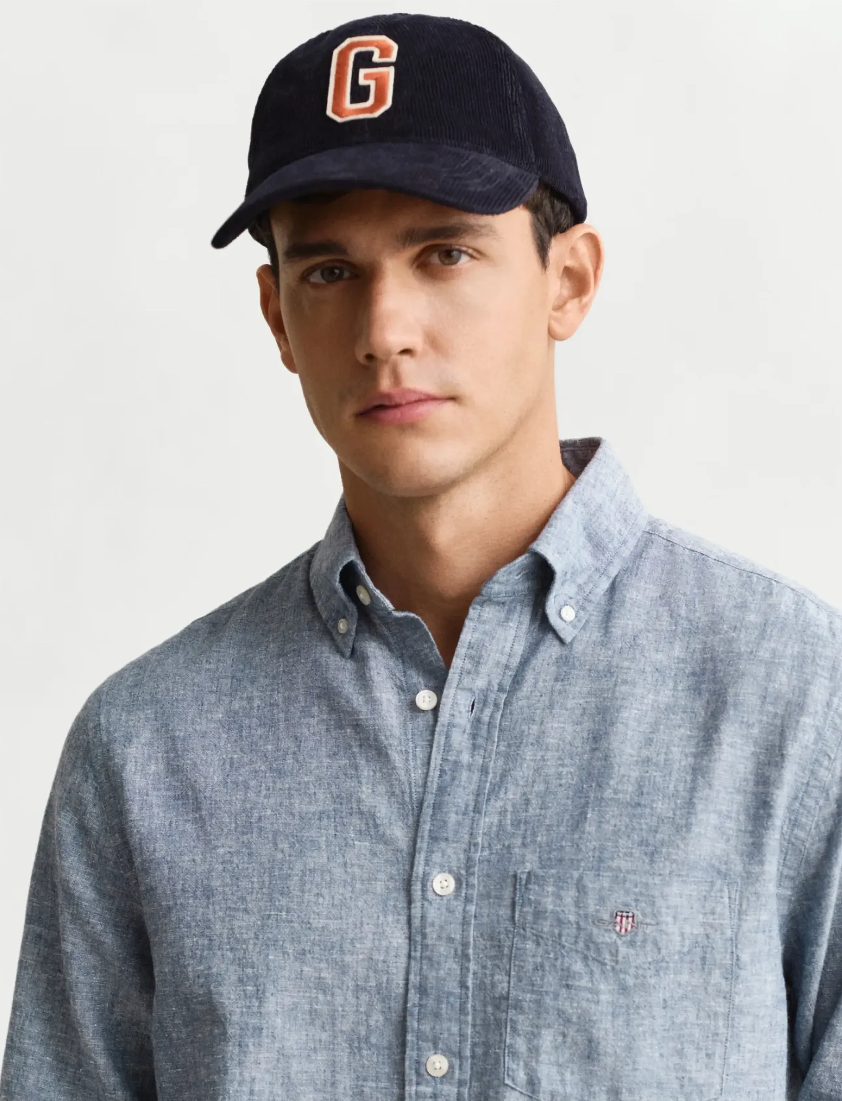 Gant - REG COTTON LINEN SHIRT - hørskjorter - vintage blue - 3