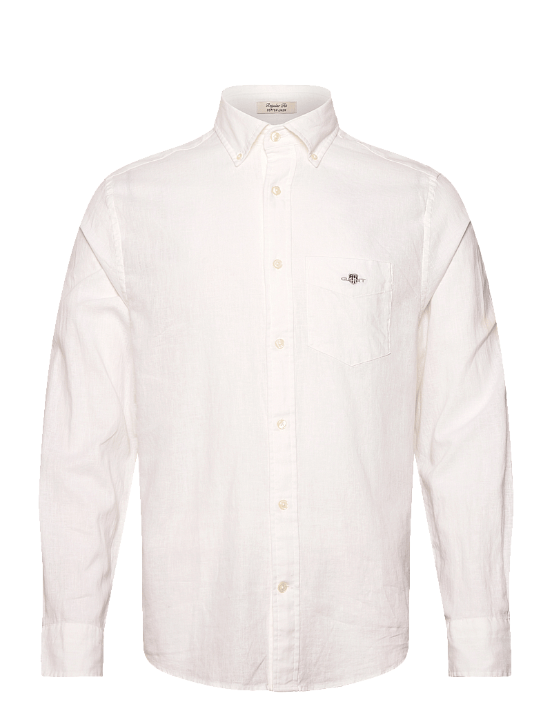 GANT - REG COTTON LINEN SHIRT - basic-hemden - white - 1