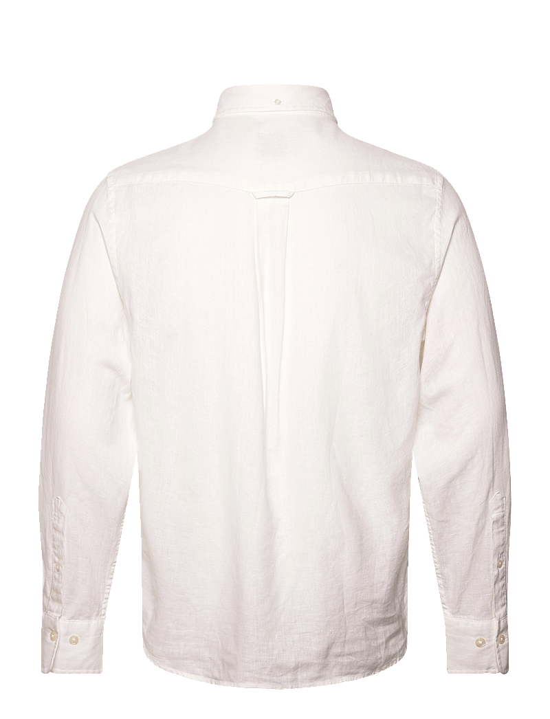 GANT - REG COTTON LINEN SHIRT - basic-hemden - white - 2