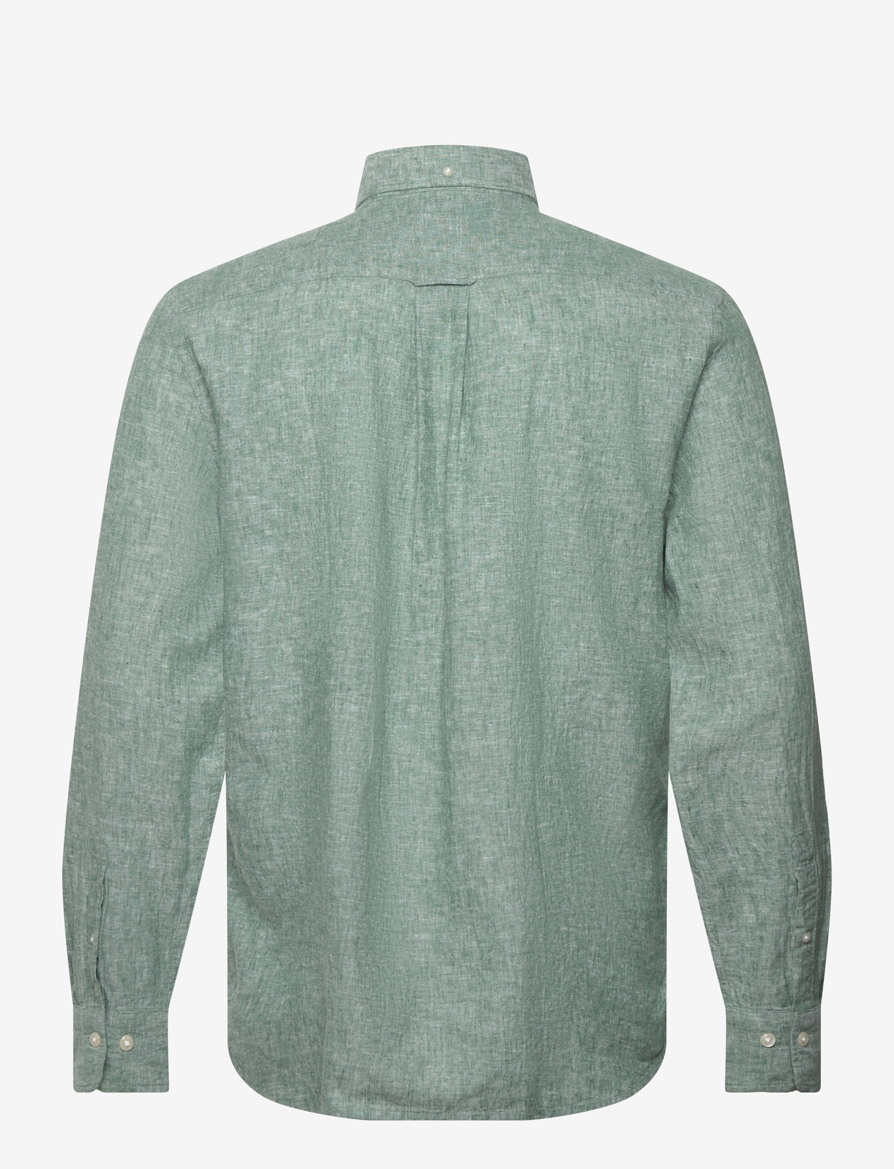 GANT - REG COTTON LINEN SHIRT - basic shirts - woody green - 1