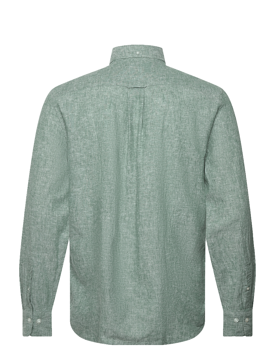 Gant - REG COTTON LINEN SHIRT - chemises de lin - woody green - 2
