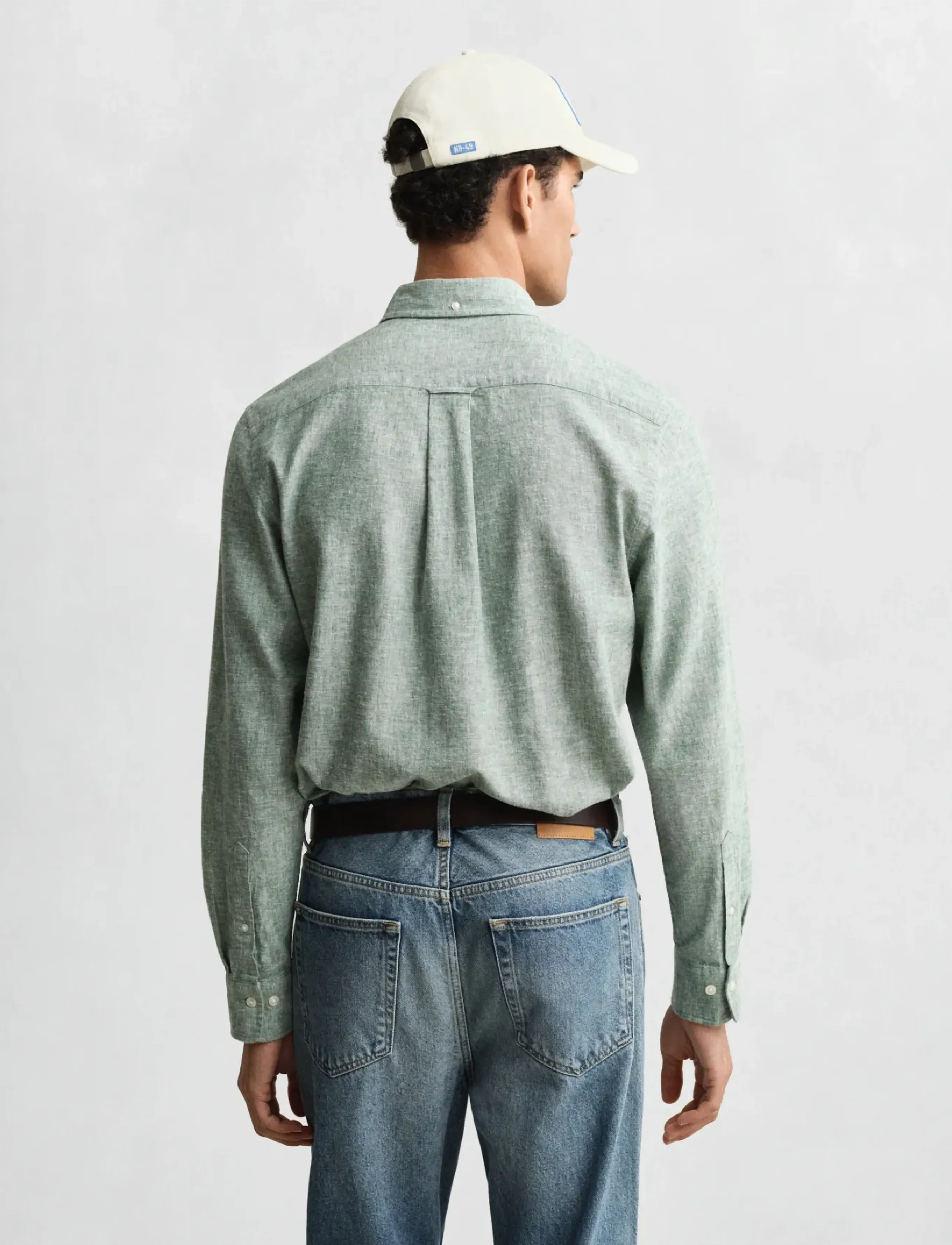 Gant - REG COTTON LINEN SHIRT - chemises de lin - woody green - 3