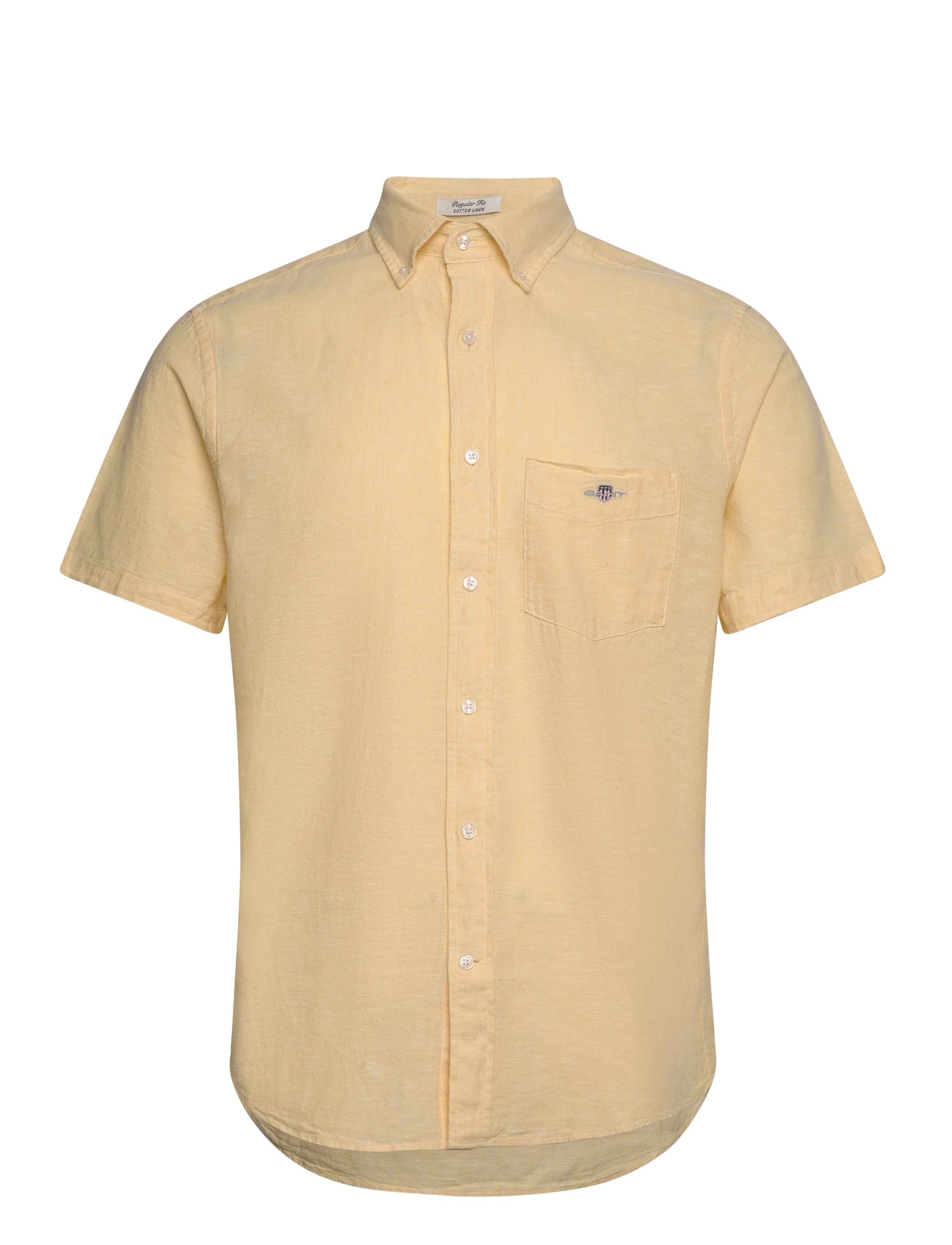 Gant REG COTTON LINEN SS SHIRT - Basic-Hemden - BANANA YELLOW / yellow