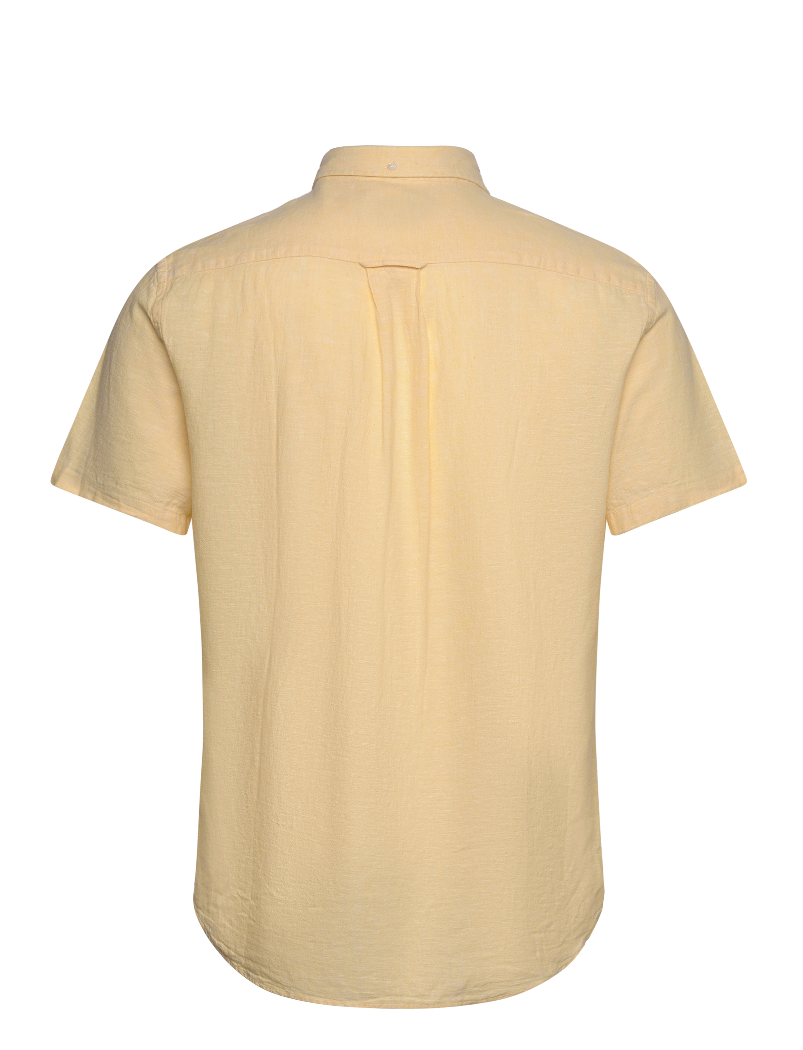 Gant - REG COTTON LINEN SS SHIRT - kortærmede skjorter - banana yellow - 2