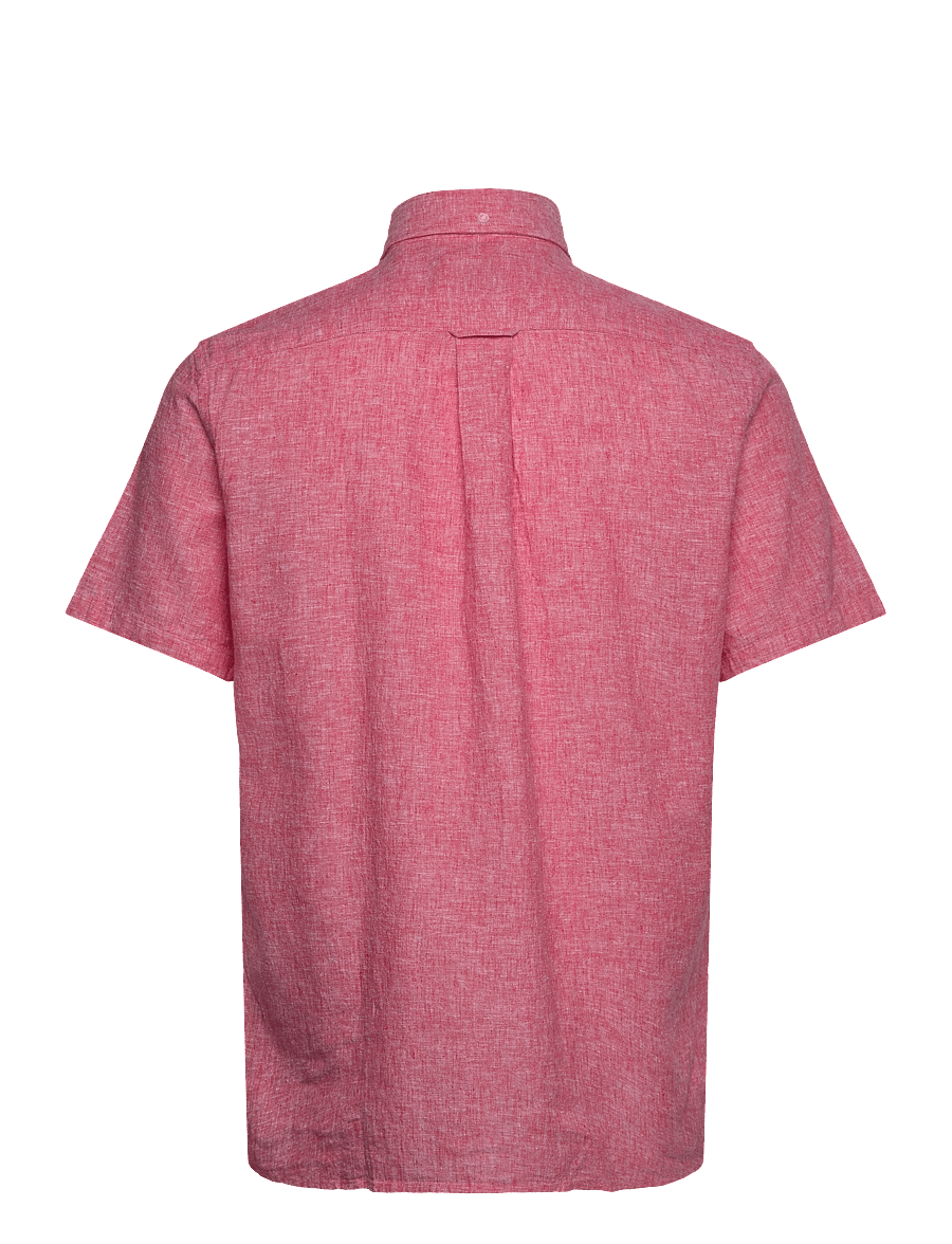 Gant - REG COTTON LINEN SS SHIRT - chemises à manches courtes - brick red - 2