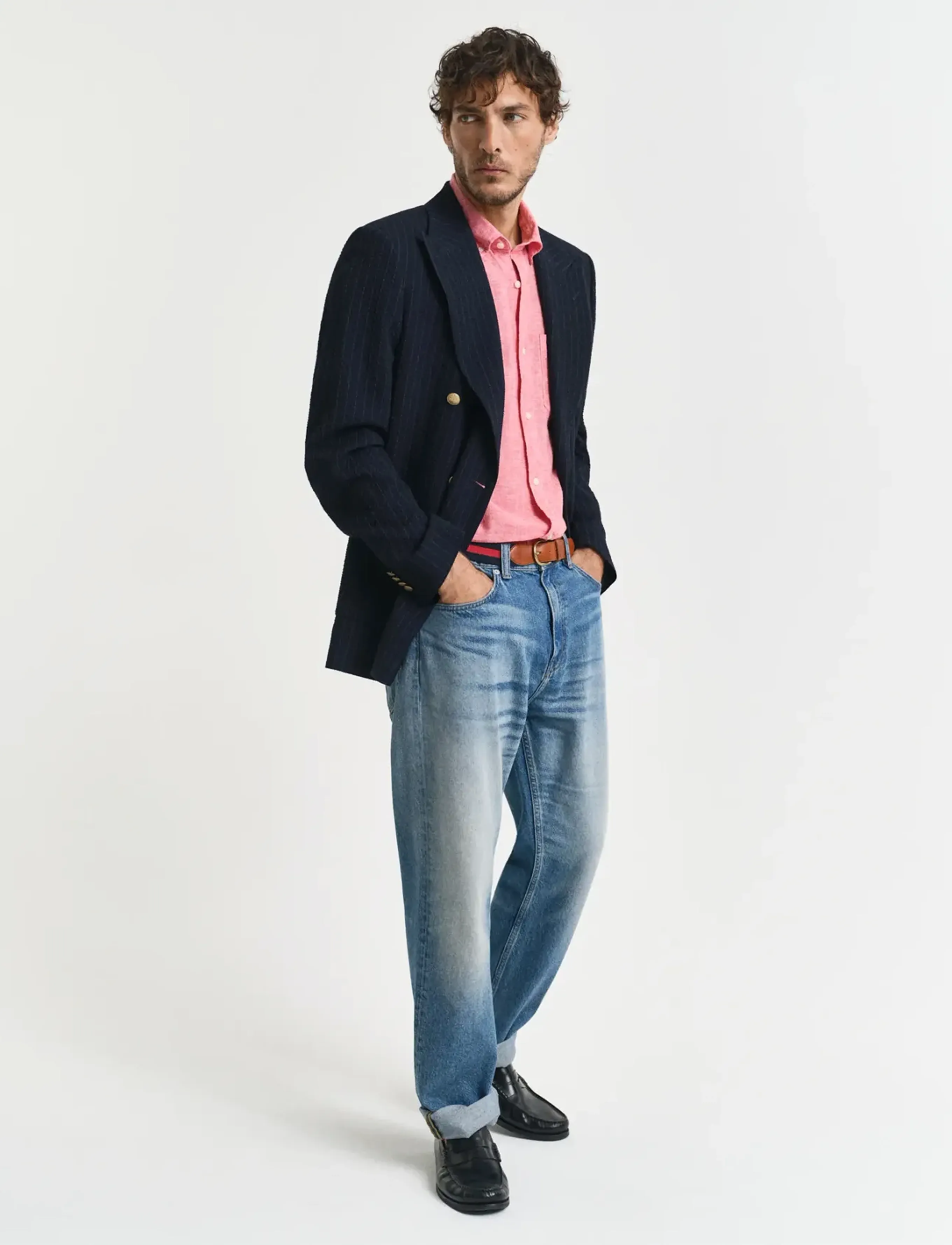 Gant - REG COTTON LINEN SS SHIRT - chemises à manches courtes - brick red - 5