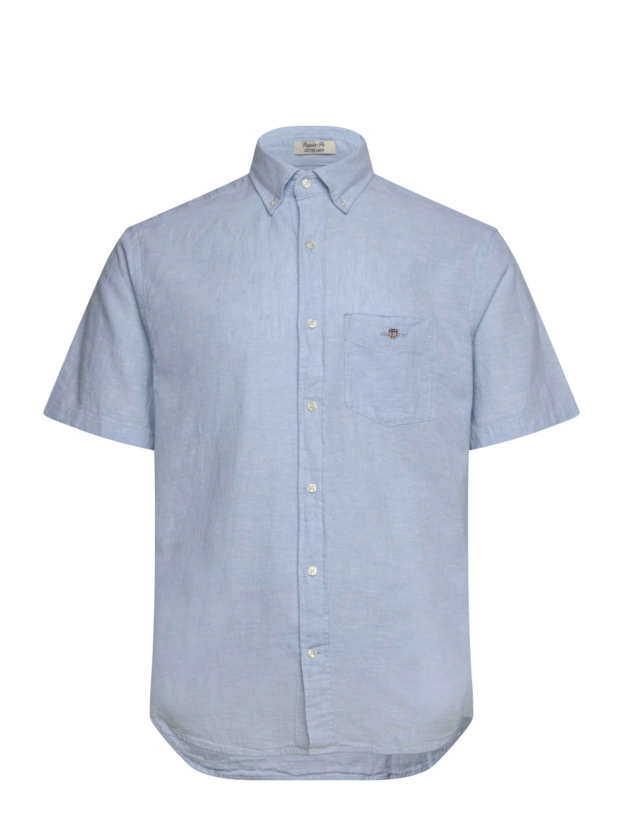 Gant REG COTTON LINEN SS SHIRT - GANT - FRESH BLUE / blue