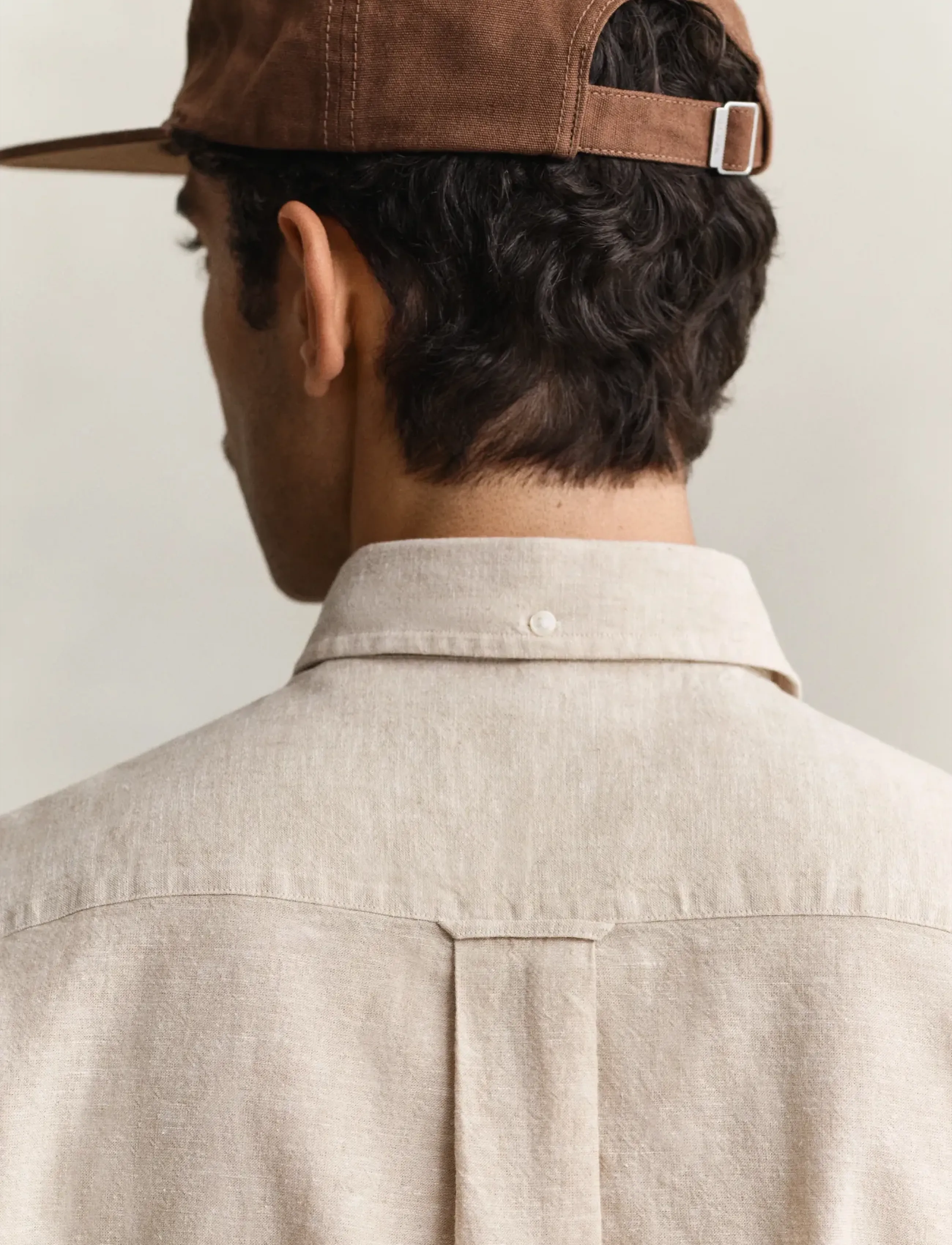 Gant - REG COTTON LINEN SS SHIRT - kortærmede skjorter - oat beige - 3