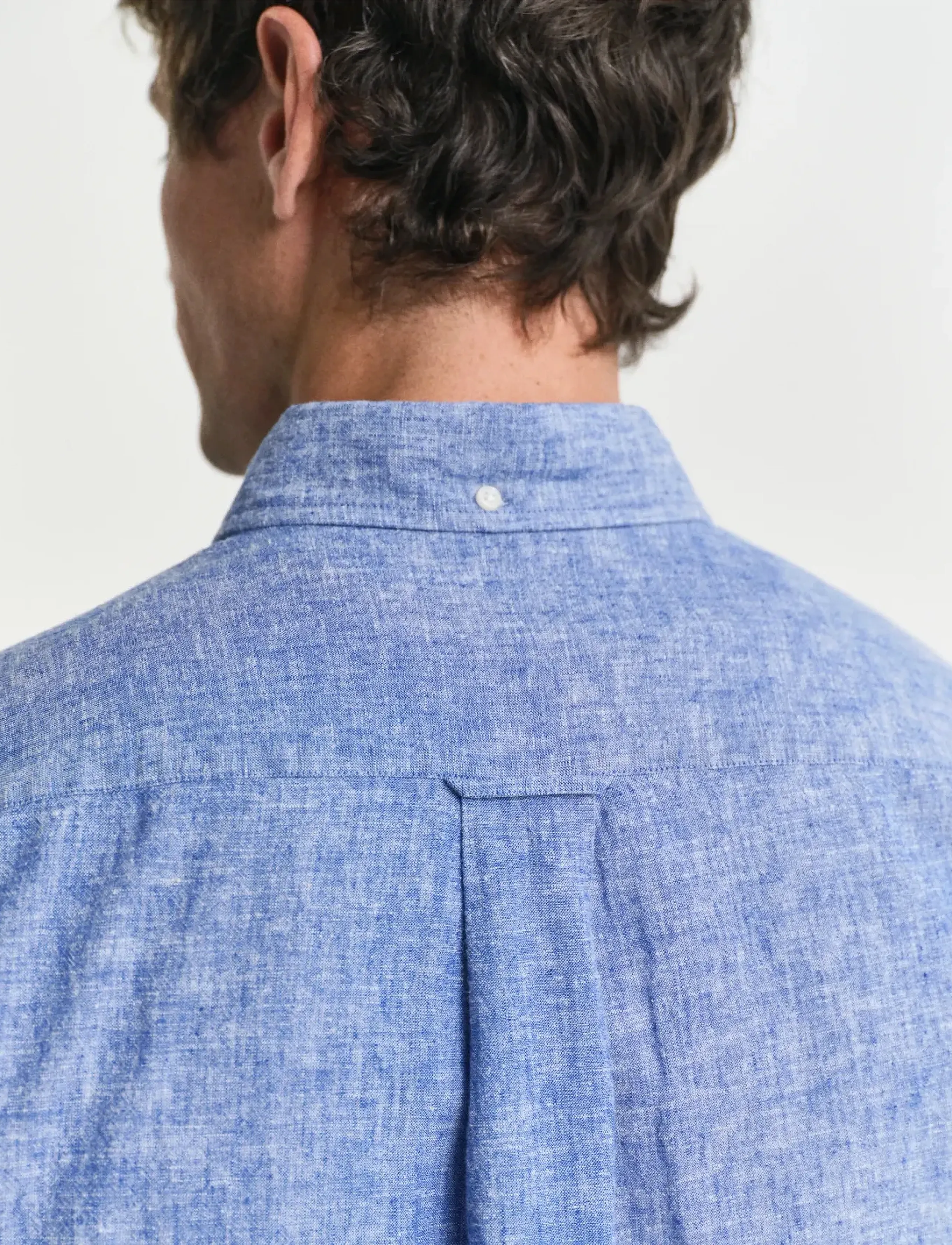 Gant - REG COTTON LINEN SS SHIRT - basic-hemden - rich blue - 4