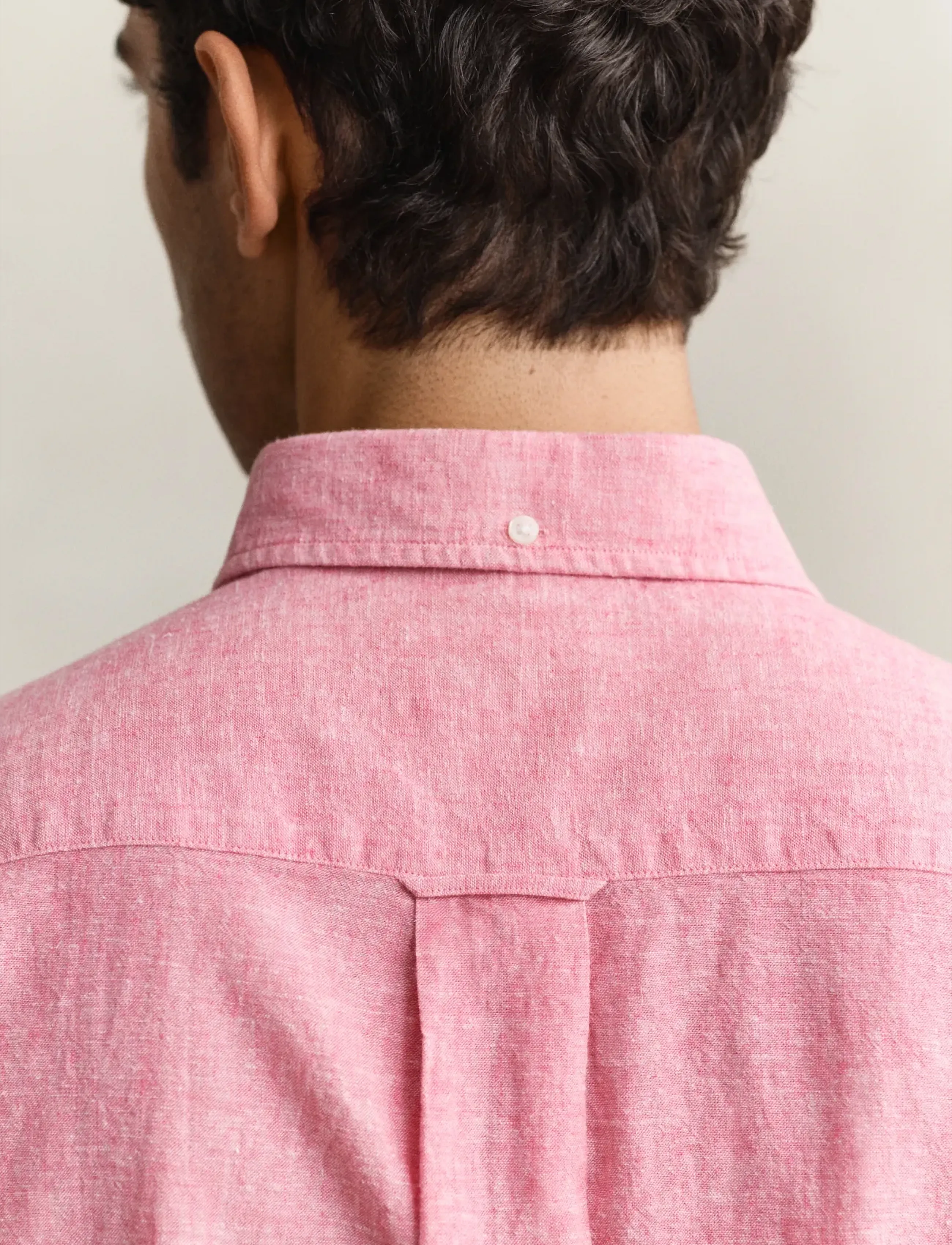 Gant - REG COTTON LINEN SS SHIRT - kortärmade skjortor - rose pink - 3
