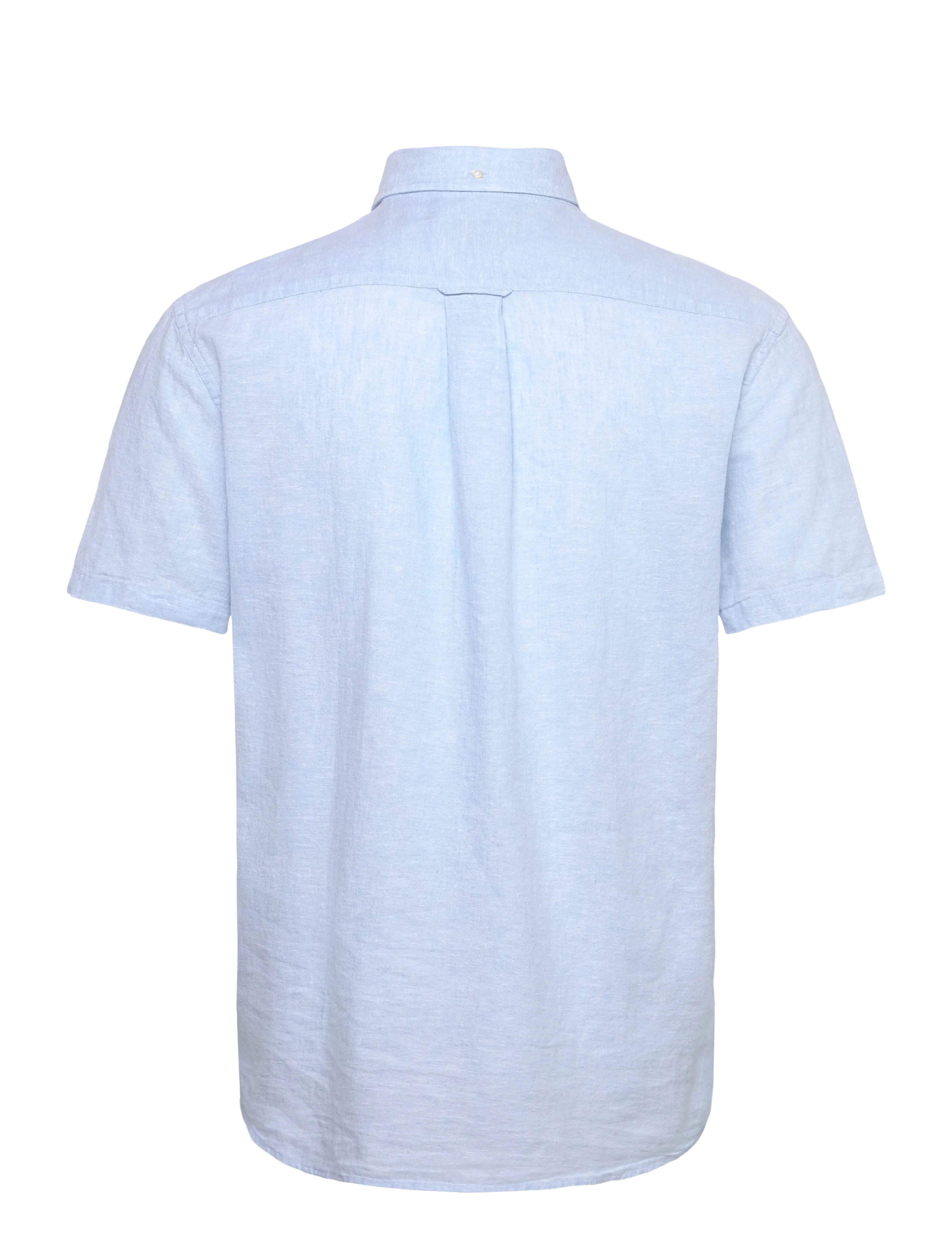 Gant - REG COTTON LINEN SS SHIRT - kortærmede skjorter - sky blue - 2