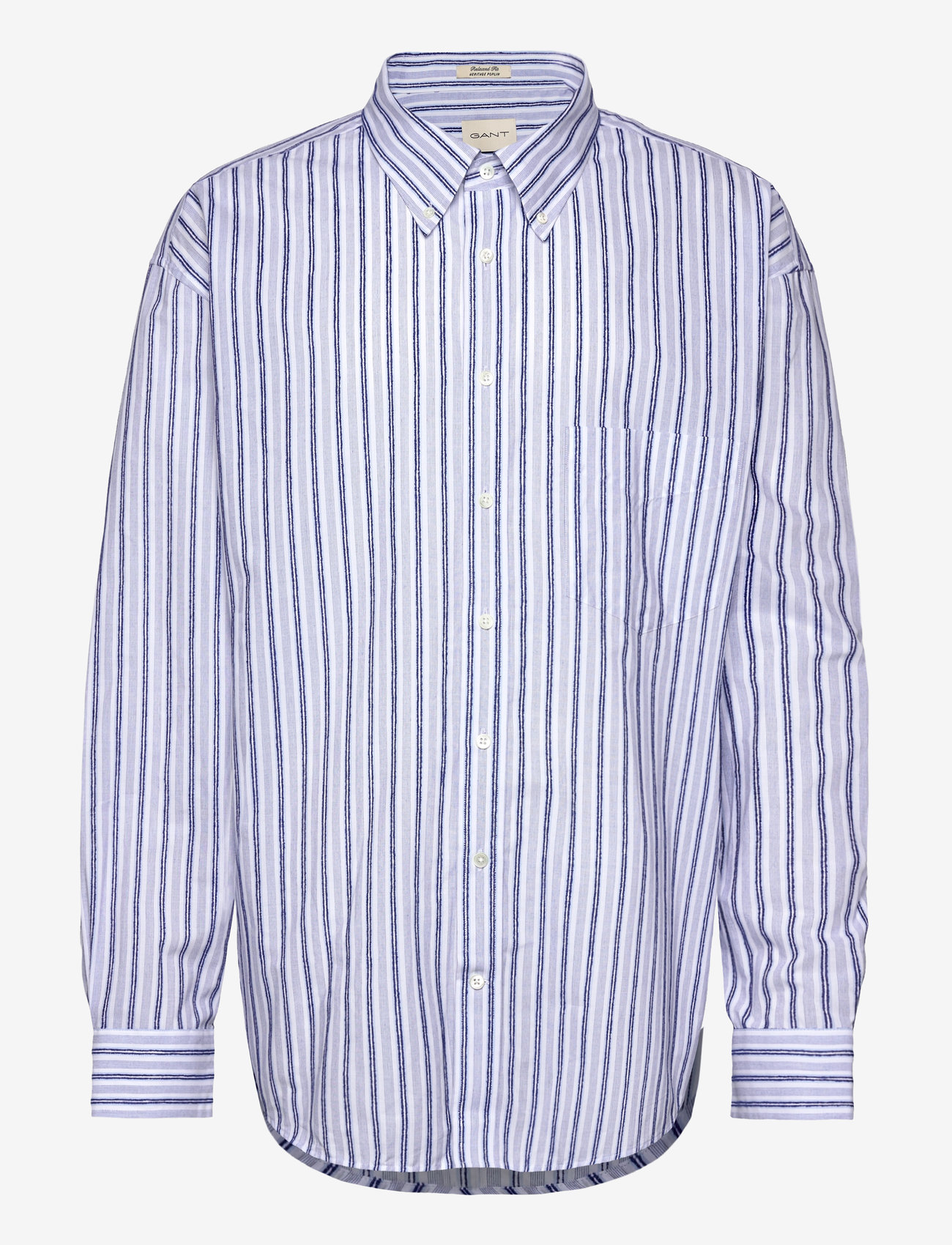 GANT - REL TEXTURE STRIPE SHIRT - basic skjortor - eggshell - 1