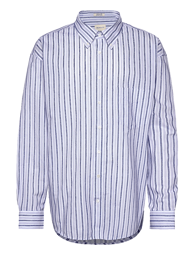 GANT - REL TEXTURE STRIPE SHIRT - basic skjortor - eggshell - 1