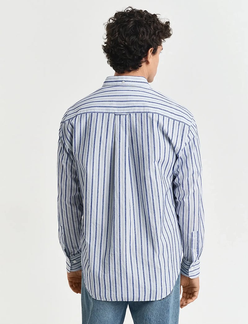 GANT - REL TEXTURE STRIPE SHIRT - basic skjortor - eggshell - 3
