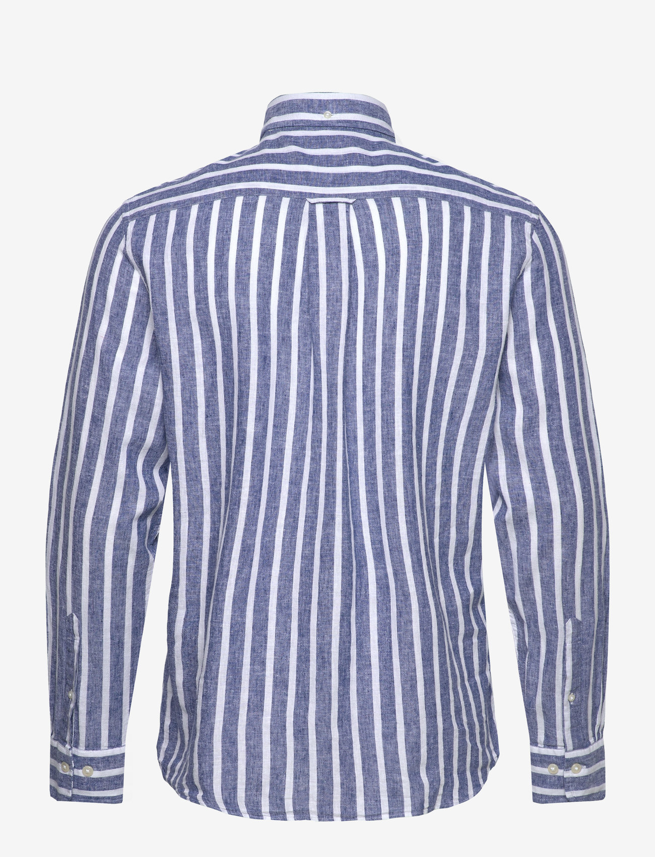 Gant - REG COTTON/LINEN STRIPED SHIRT - gestreifte hemden - rich blue - 2