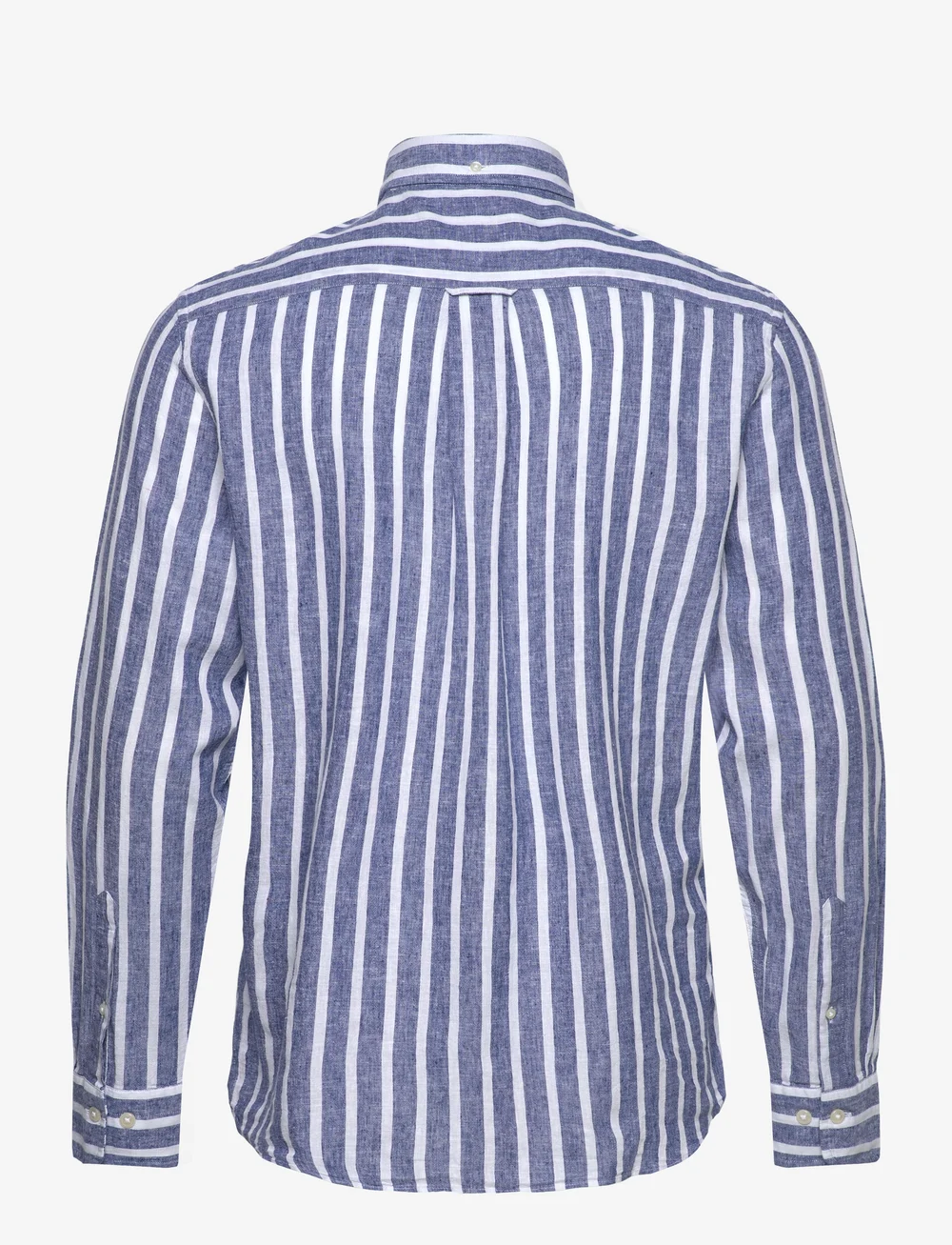 GANT - REG COTTON/LINEN STRIPED SHIRT - basic shirts - rich blue - 1