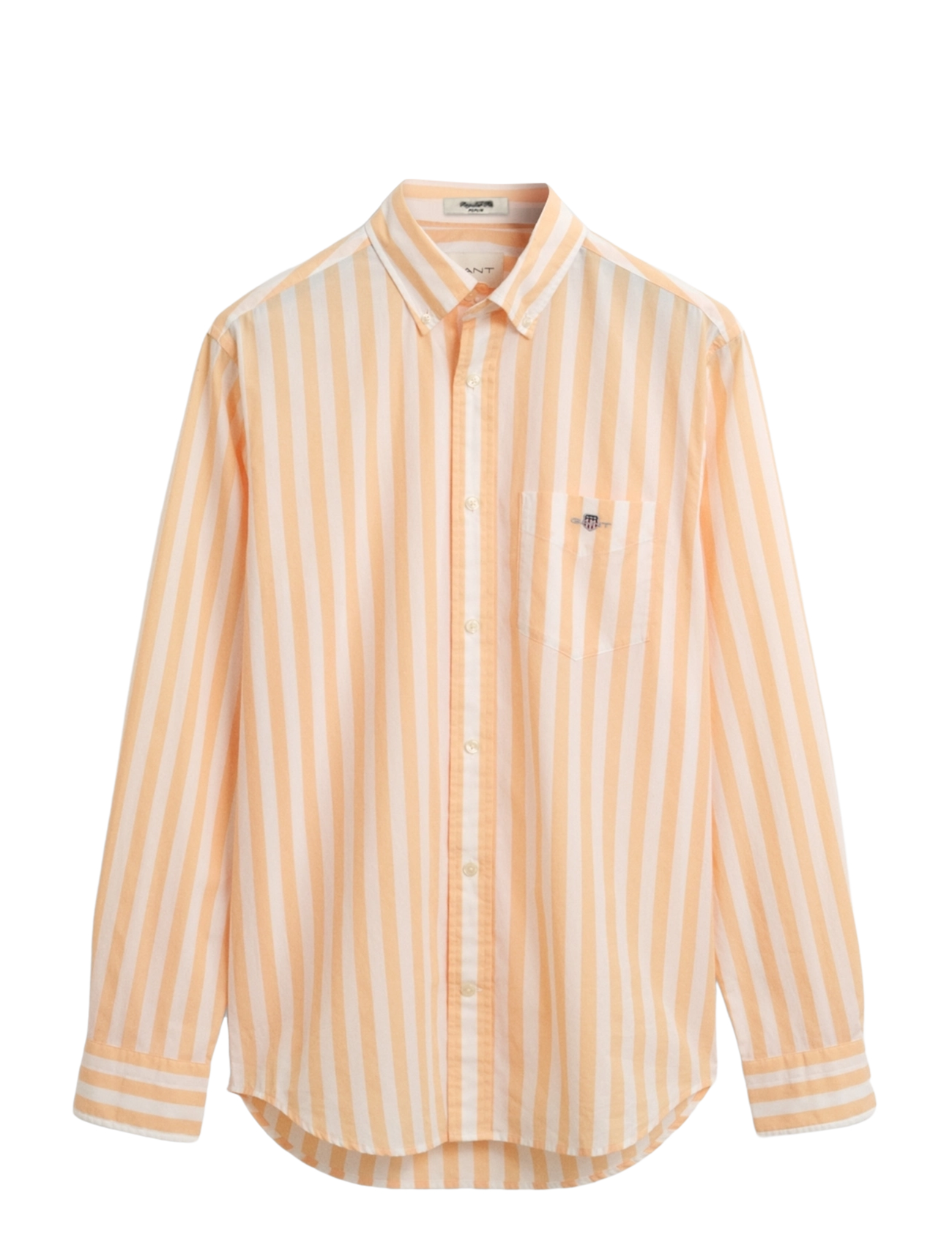 Gant REG CLASSIC POPLIN STRIPE SHIRT - Skjorter - PEACHY ORANGE / orange