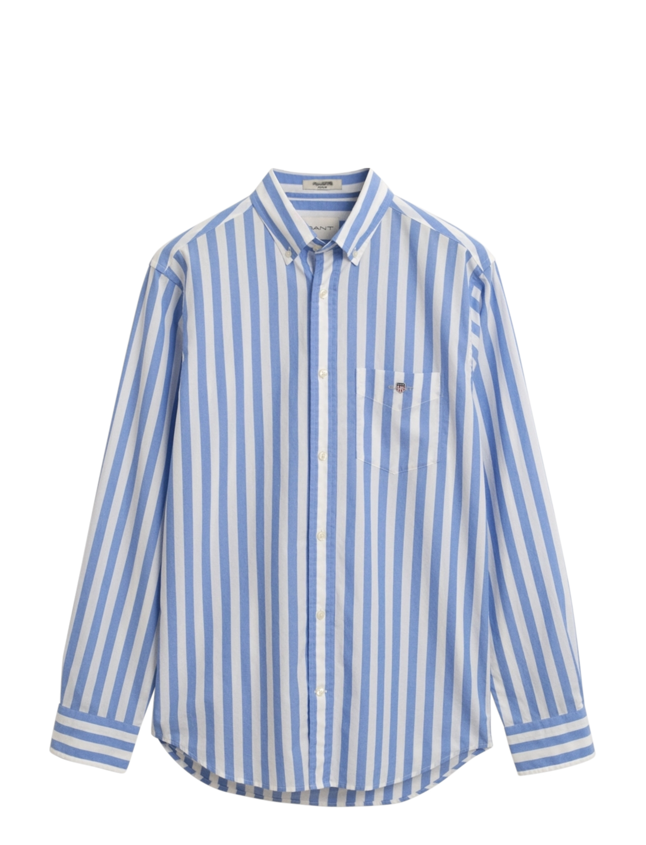 GANT Reg Klassisch Poplin Stripe Shirt Blau - S - Herren