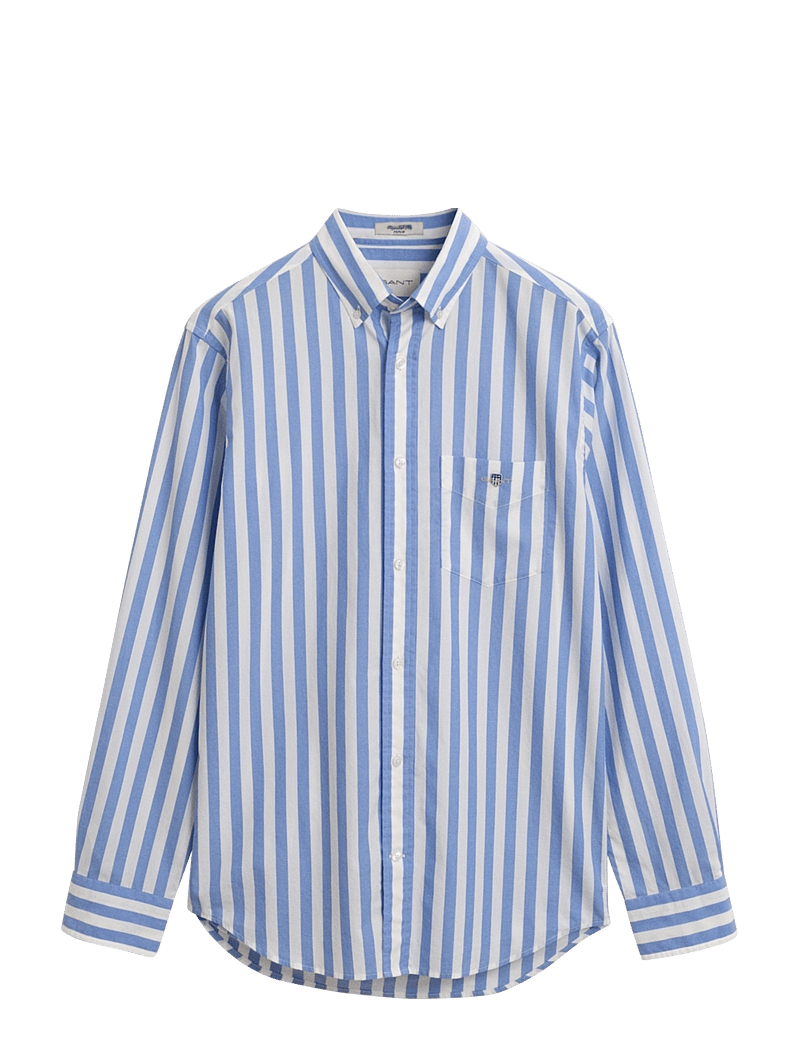 GANT - REG CLASSIC POPLIN STRIPE SHIRT - gestreifte hemden - perfect blue - 1