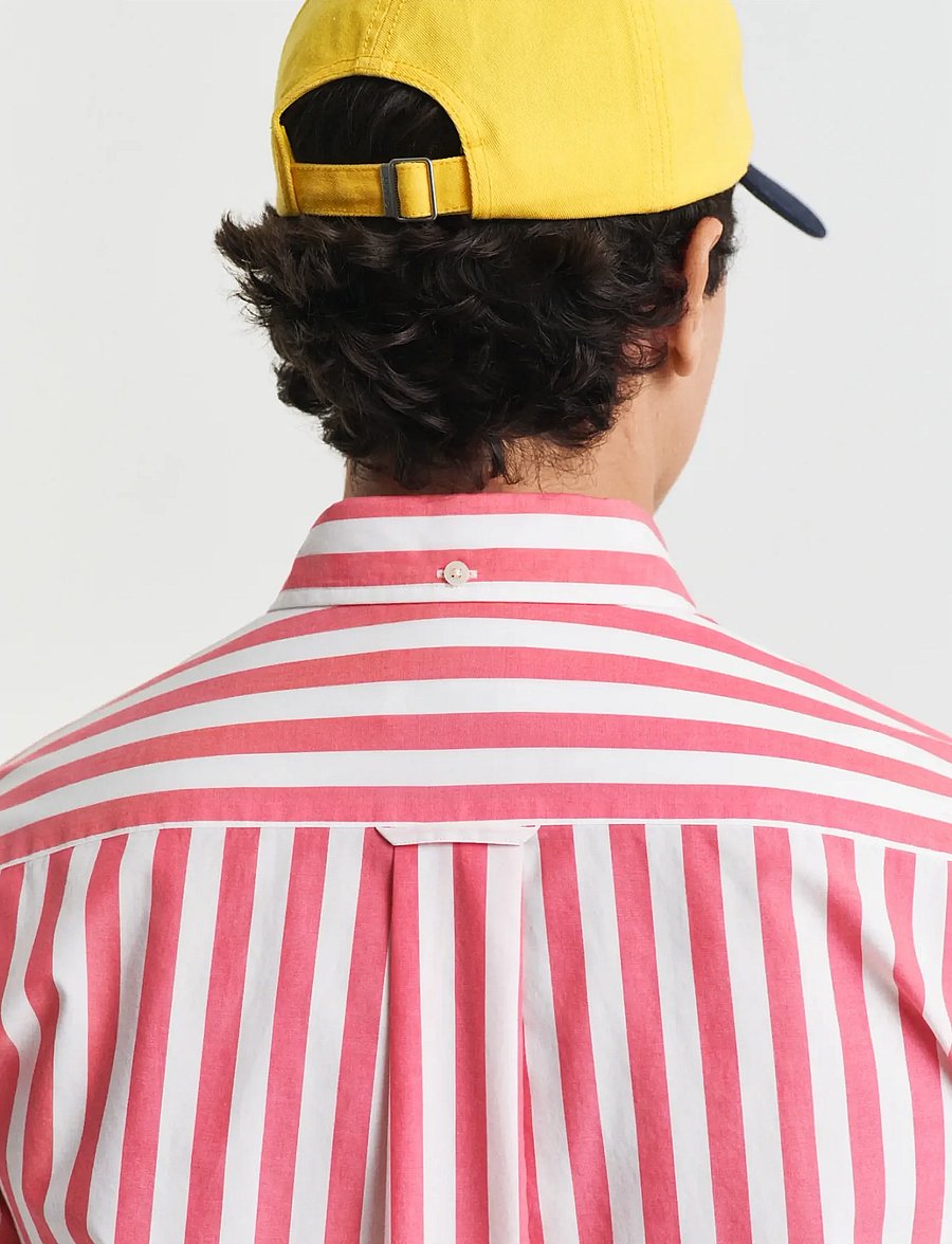 Gant - REG CLASSIC POPLIN STRIPE SHIRT - randiga skjortor - watermelon red - 3