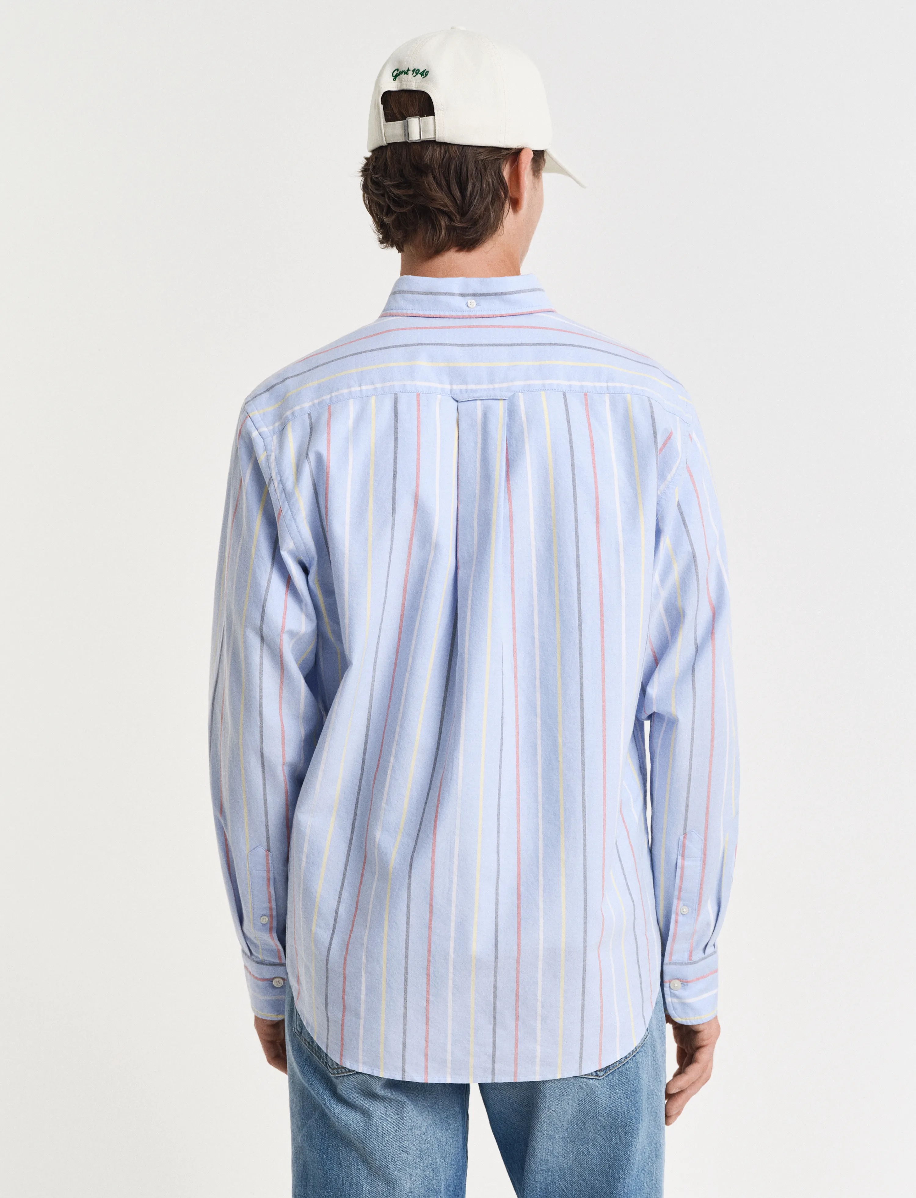 Gant - REG CLASSIC OXFORD MULTI STR SHIRT - strīpaini krekli - light blue - 3