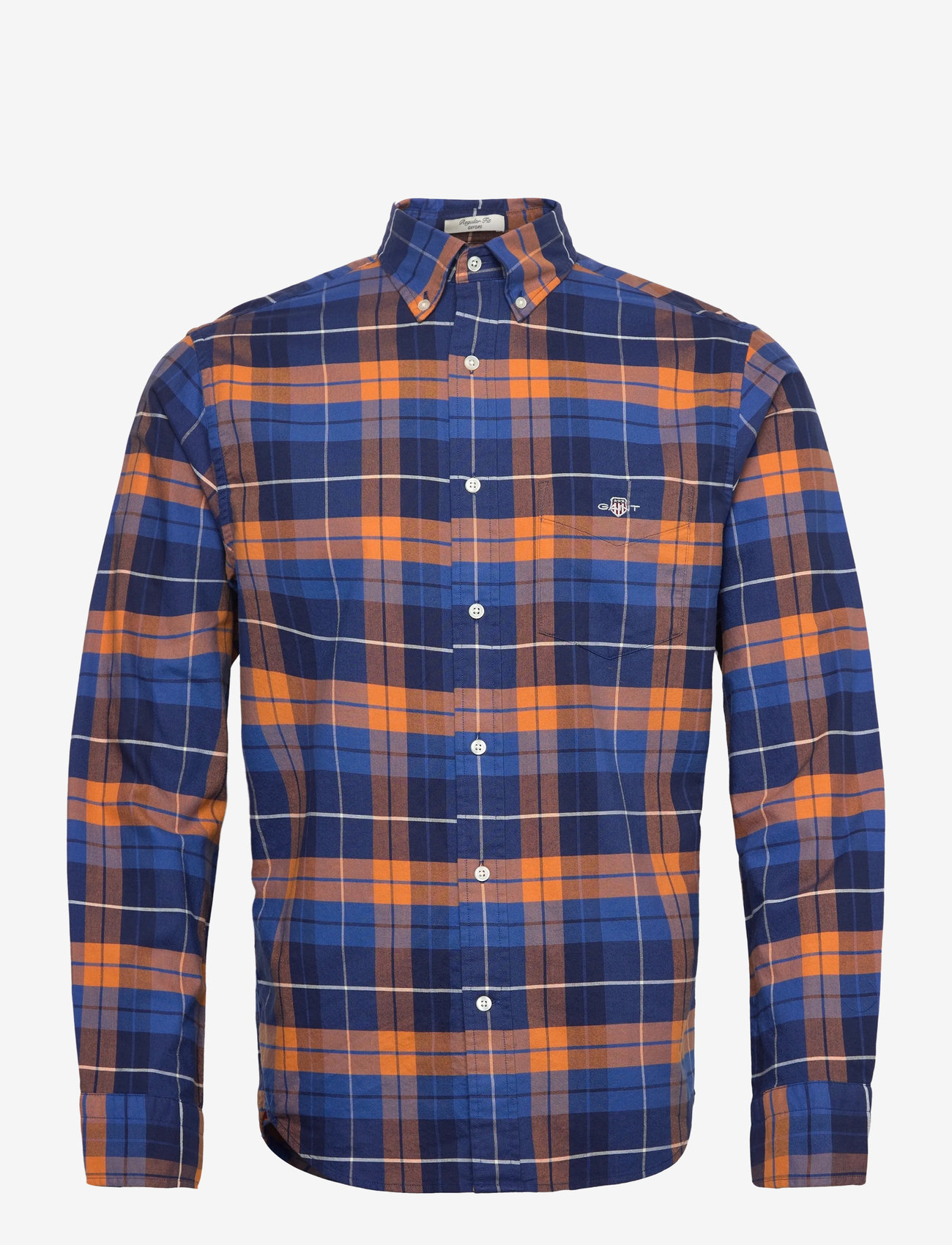 GANT - REG CLASSIC OXFORD CHECK SHIRT - orange bronze - 1