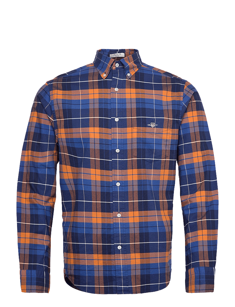 GANT - REG CLASSIC OXFORD CHECK SHIRT - orange bronze - 1