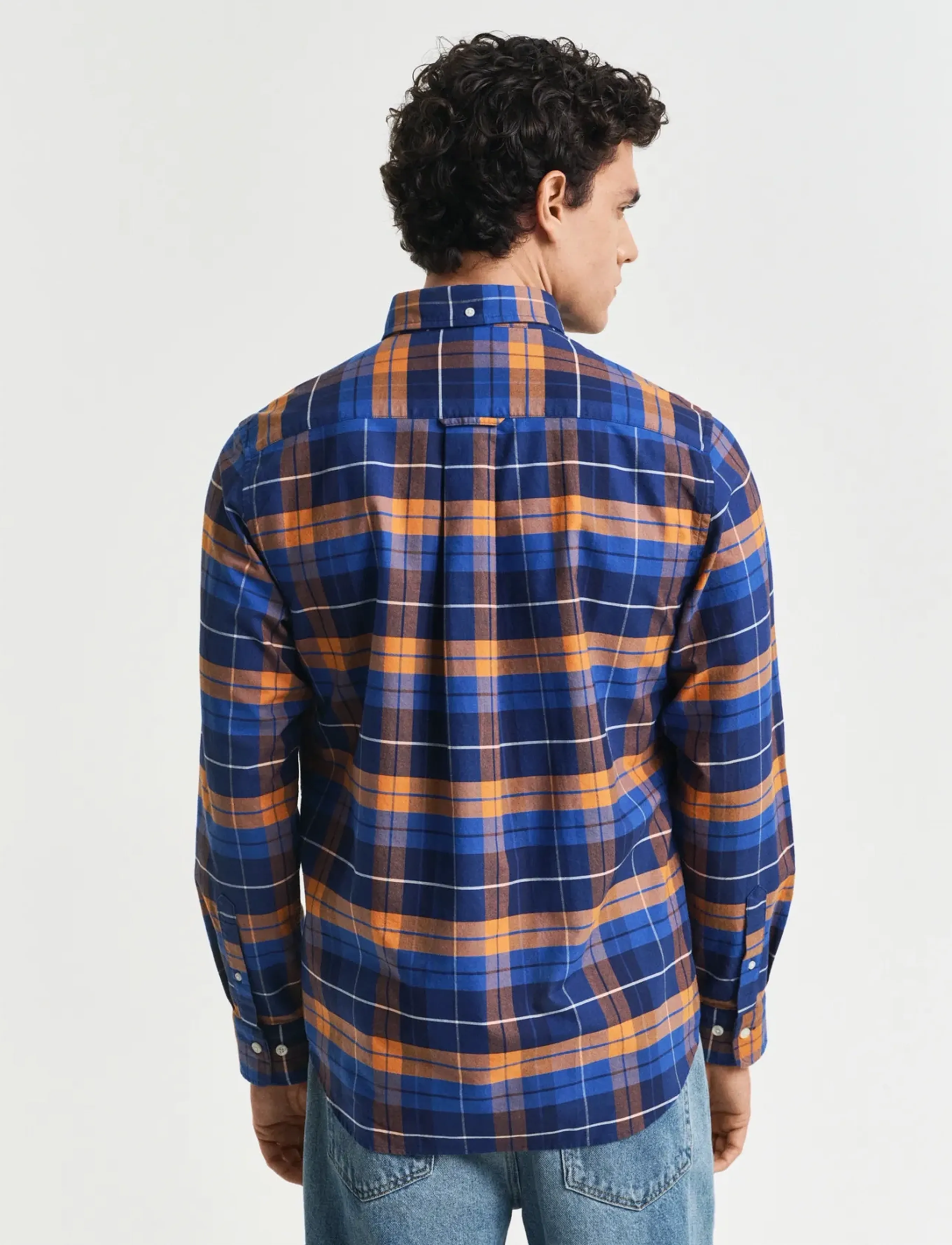 GANT - REG CLASSIC OXFORD CHECK SHIRT - orange bronze - 3