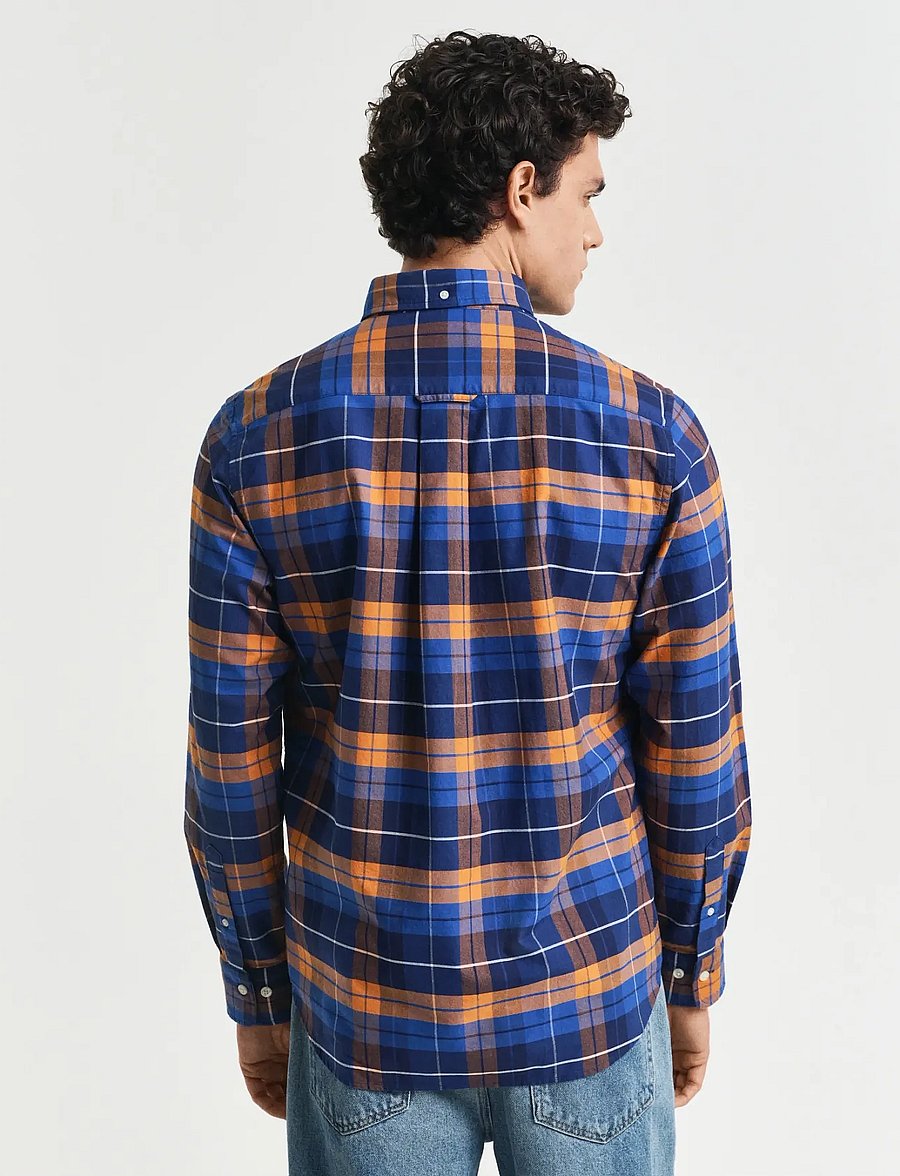 GANT - REG CLASSIC OXFORD CHECK SHIRT - orange bronze - 3
