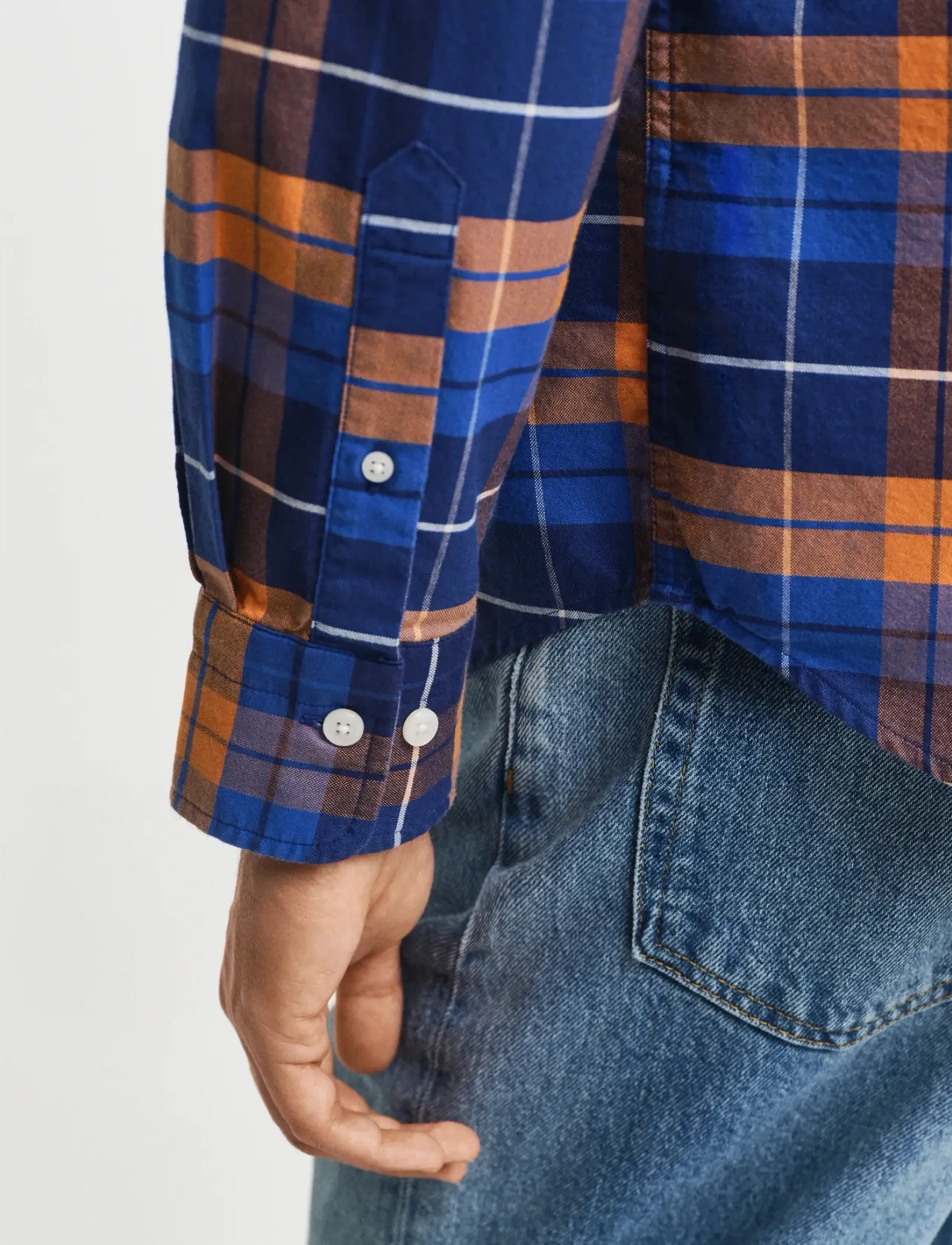 GANT - REG CLASSIC OXFORD CHECK SHIRT - orange bronze - 4